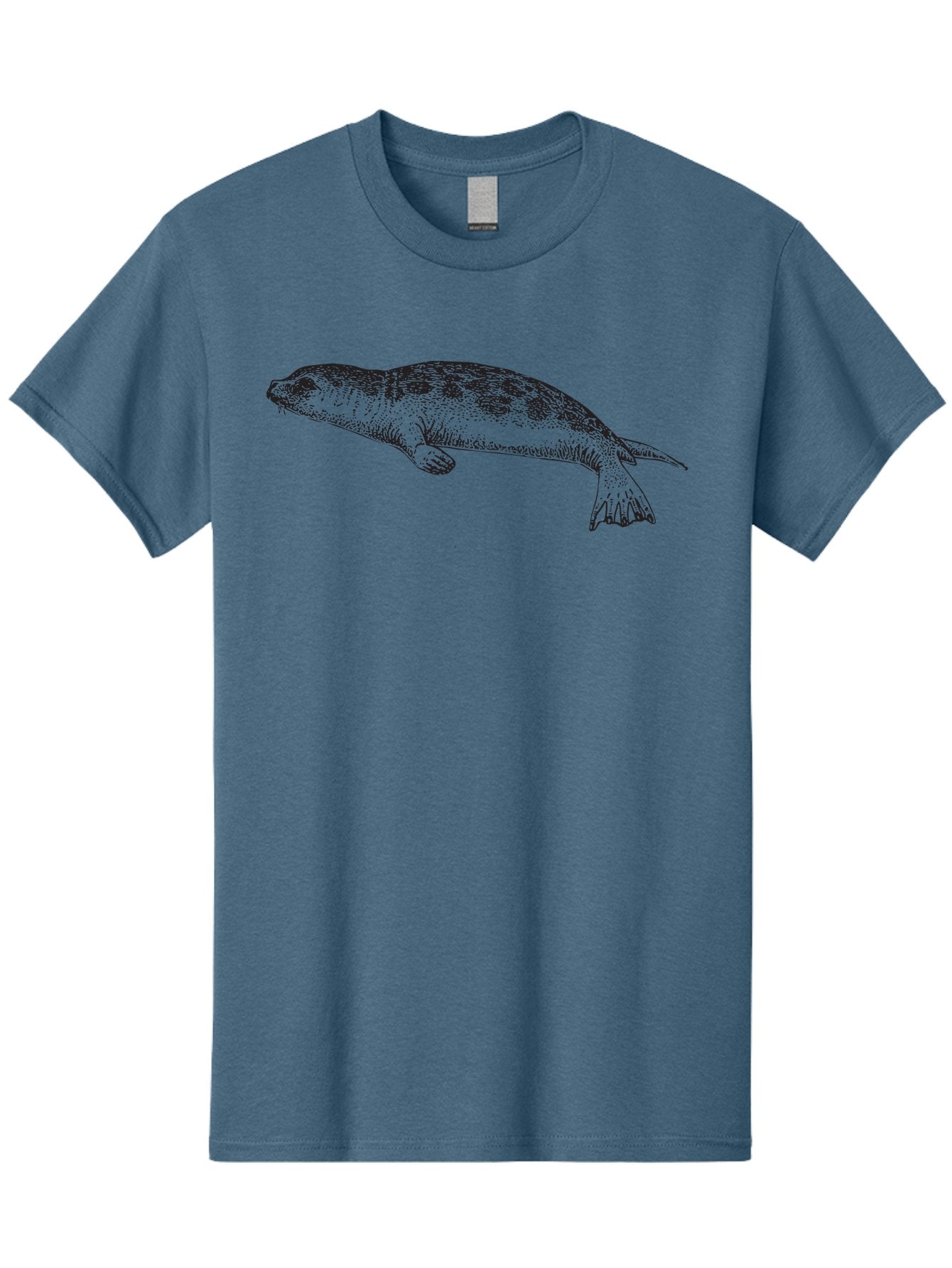 Salamander-Illustration-1 Men'S Graphic Tee, 100% Cotton, Comfortable Casual Summer Wear, Machine Washable, Turtle Illustration, Aquatic Animal, Shell Pattern, Wildlife Art, Simple Line Drawing, Vintage-Style Graphic, Turtle Species, Aad943 3
