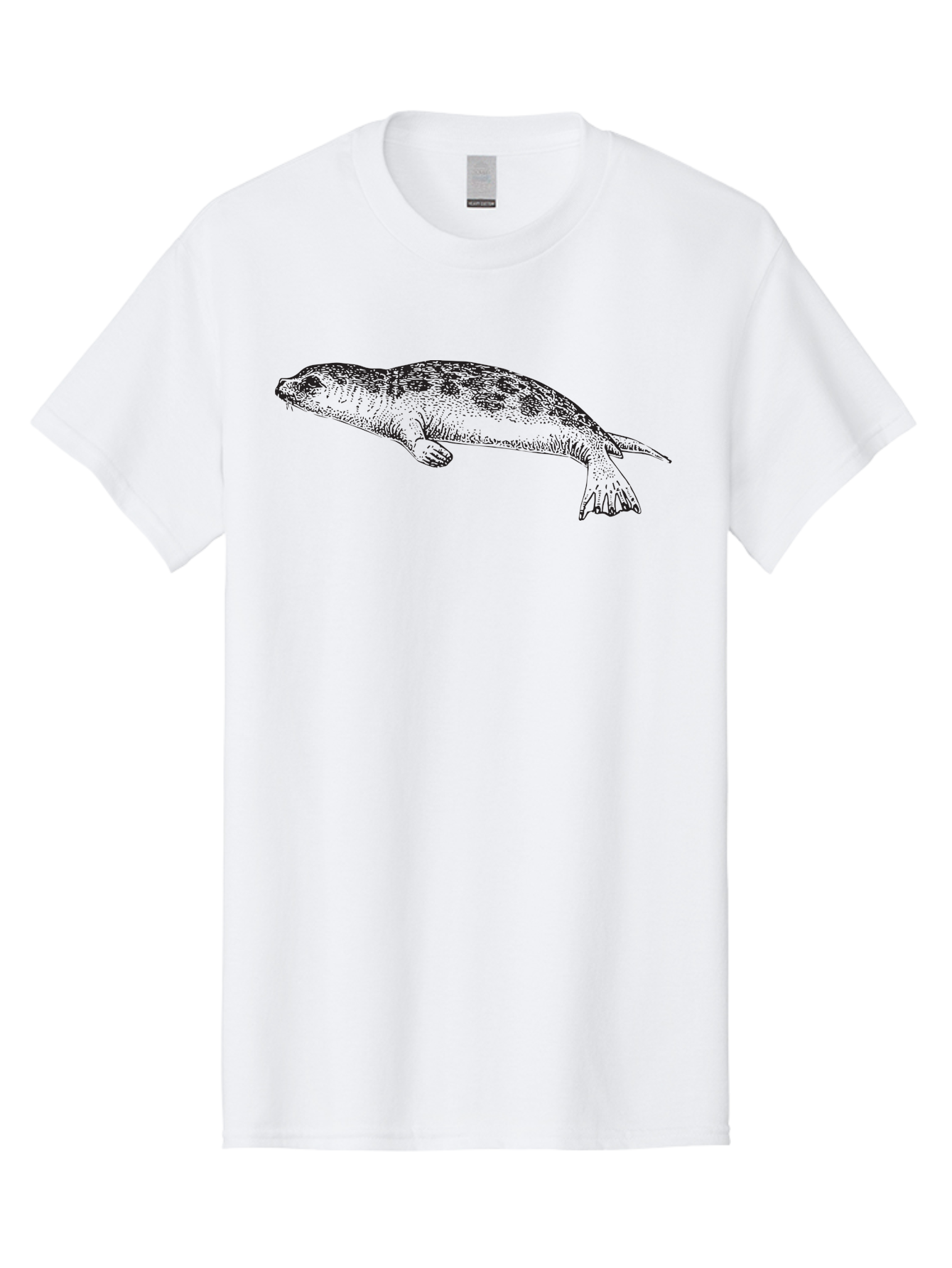 Salamander-Illustration-1 Men'S Graphic Tee, 100% Cotton, Comfortable Casual Summer Wear, Machine Washable, Turtle Illustration, Aquatic Animal, Shell Pattern, Wildlife Art, Simple Line Drawing, Vintage-Style Graphic, Turtle Species, Aad943 9