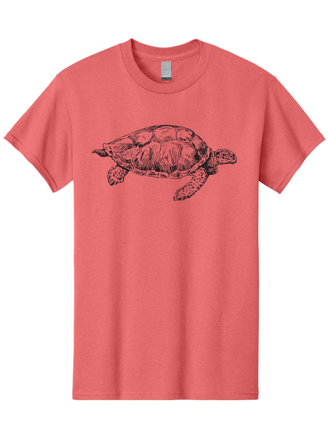 Sea-Turtle-Illustration Men'S Graphic Tee, 100% Cotton, Comfortable Casual Summer Wear, Machine Washable, Sea Turtle, Ocean Creature, Marine Life, Wildlife Illustration, Turtle Shell, Flipper, Slow-Moving Animal, Wildlife Art Aad945 9