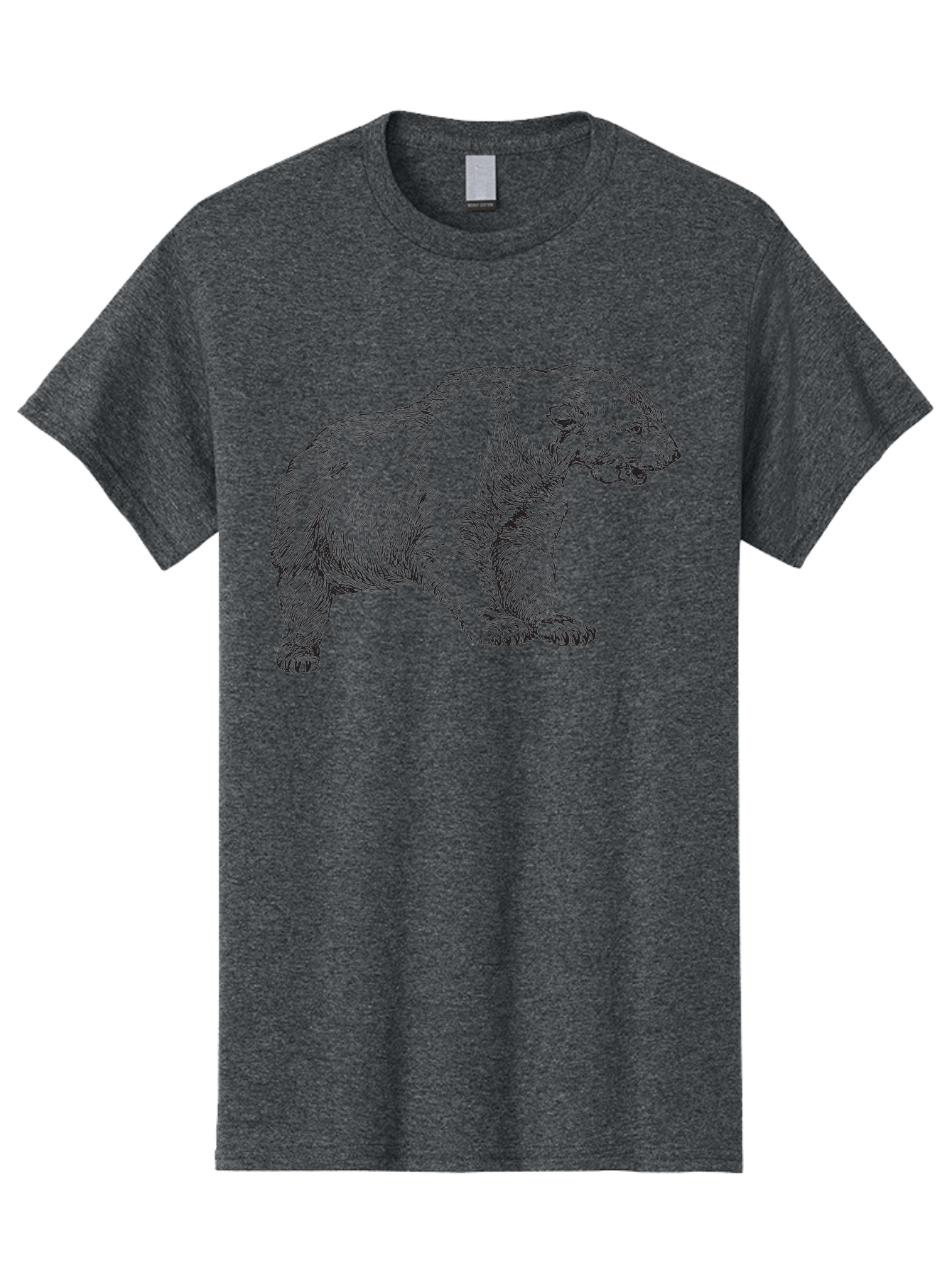Short-Faced-Bear Men'S Graphic Tee, 100% Cotton, Comfortable Casual Summer Wear, Machine Washable, Lion Illustration, Vintage Drawing, Wildlife Art, Detailed Sketch, Animal Portrait, Furry Texture, Roaring Lion, Classic Artwork Aad947 13