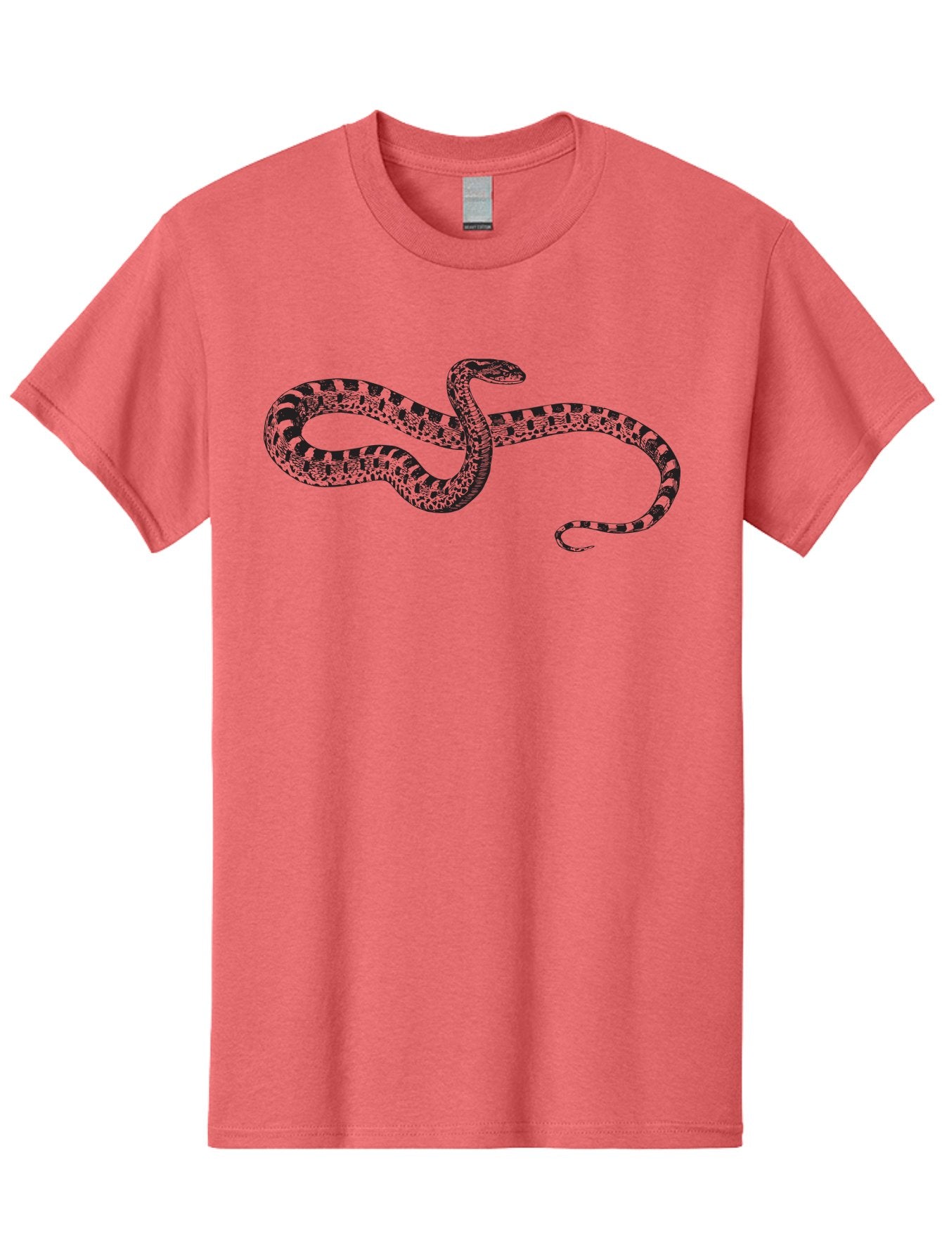 Snake-1 Men'S Graphic Tee, 100% Cotton, Comfortable Casual Summer Wear, Machine Washable, Snake, Reptile, Venomous, Wildlife, Nature, Wild Animal, Coiled Snake, Twisted Body, Snake Illustration, Fauna, Scaly Skin, Forked Tongue Aad951 4