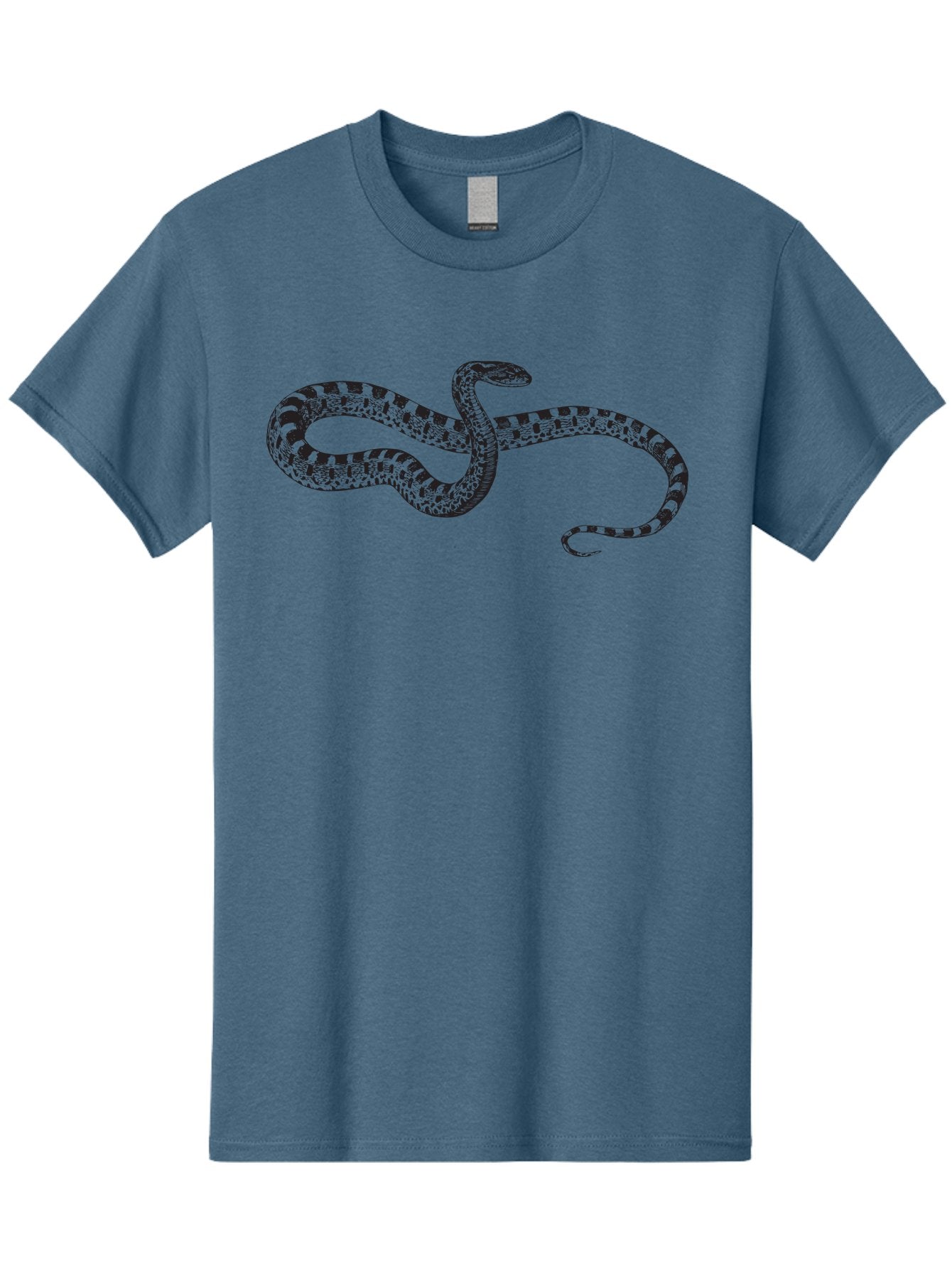 Snake-1 Men'S Graphic Tee, 100% Cotton, Comfortable Casual Summer Wear, Machine Washable, Snake, Reptile, Venomous, Wildlife, Nature, Wild Animal, Coiled Snake, Twisted Body, Snake Illustration, Fauna, Scaly Skin, Forked Tongue Aad951 3