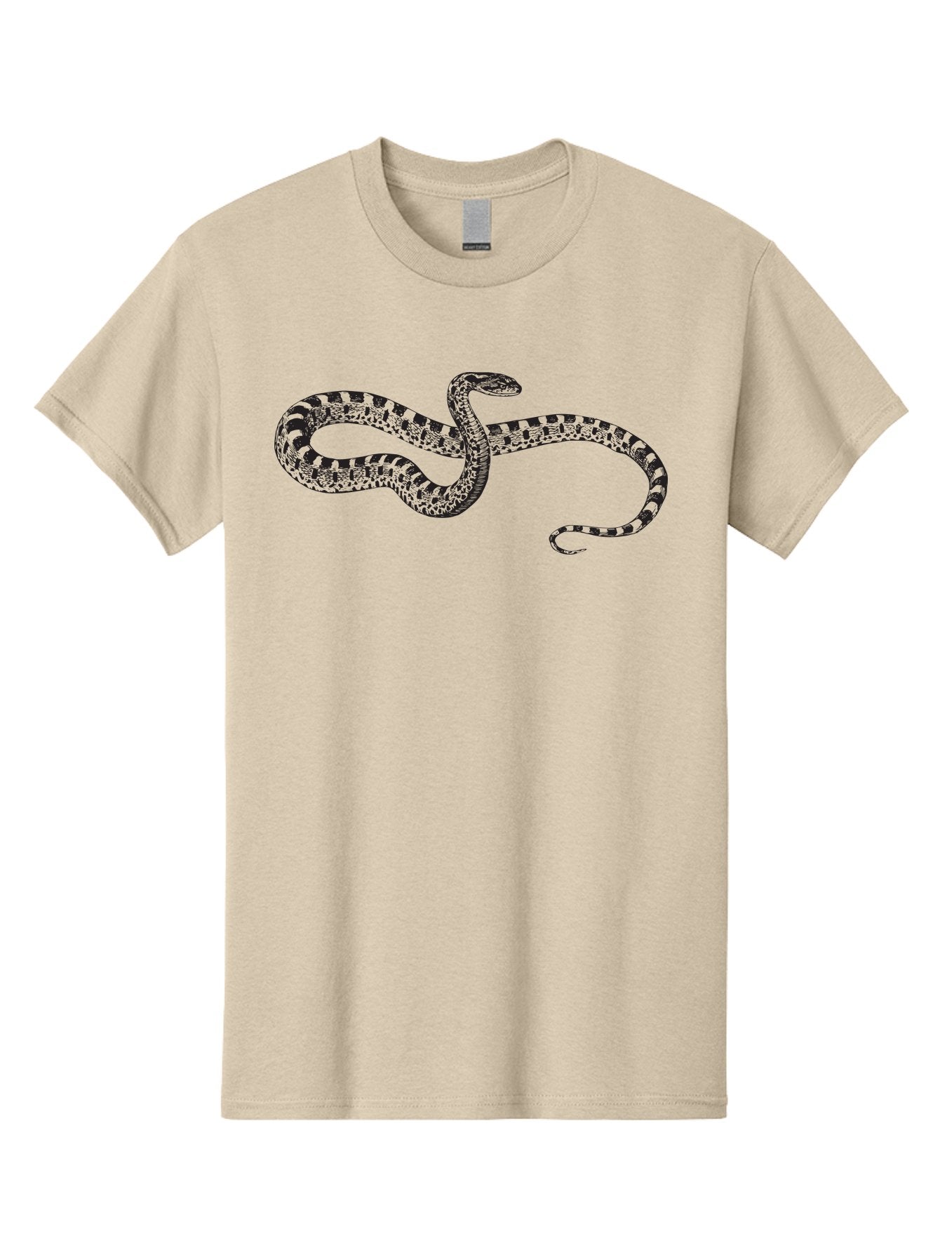 Snake-1 Men'S Graphic Tee, 100% Cotton, Comfortable Casual Summer Wear, Machine Washable, Snake, Reptile, Venomous, Wildlife, Nature, Wild Animal, Coiled Snake, Twisted Body, Snake Illustration, Fauna, Scaly Skin, Forked Tongue Aad951 5
