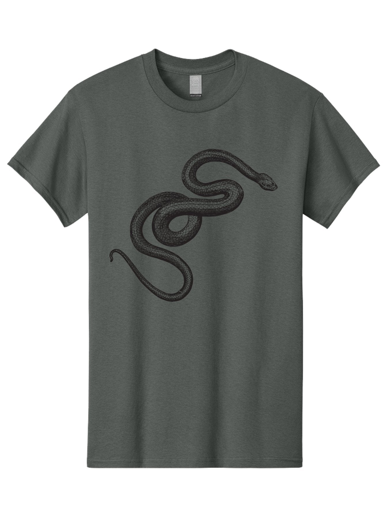Snake-2 Men'S Graphic Tee, 100% Cotton, Comfortable Casual Summer Wear, Machine Washable, Snake Illustration, Reptile Art, Wildlife Design, Serpent Graphic, Animal Pattern, Stylized Snake, Coiled Snake, Snake Texture Aad952 4