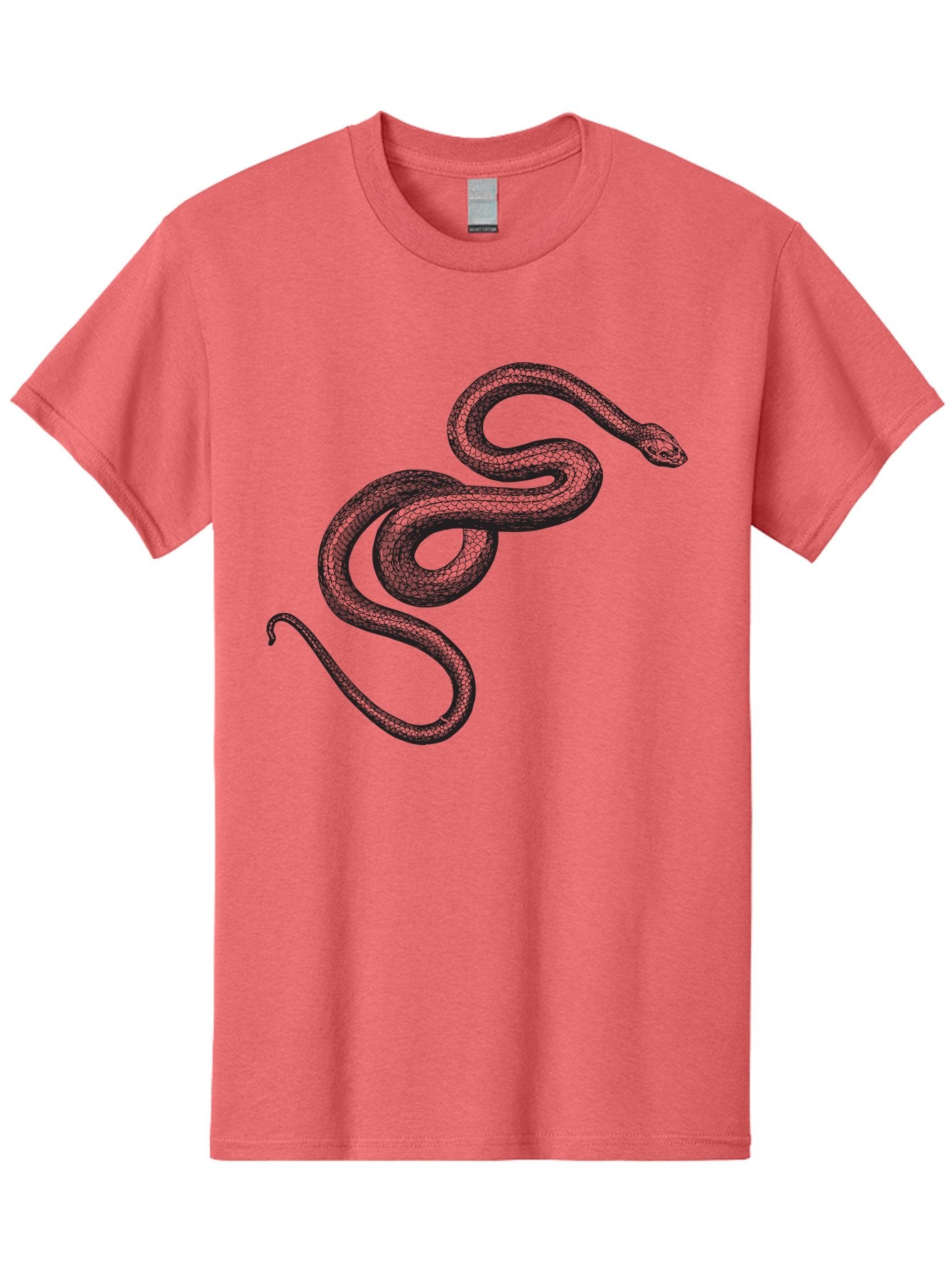 Snake-2 Men'S Graphic Tee, 100% Cotton, Comfortable Casual Summer Wear, Machine Washable, Snake Illustration, Reptile Art, Wildlife Design, Serpent Graphic, Animal Pattern, Stylized Snake, Coiled Snake, Snake Texture Aad952 10