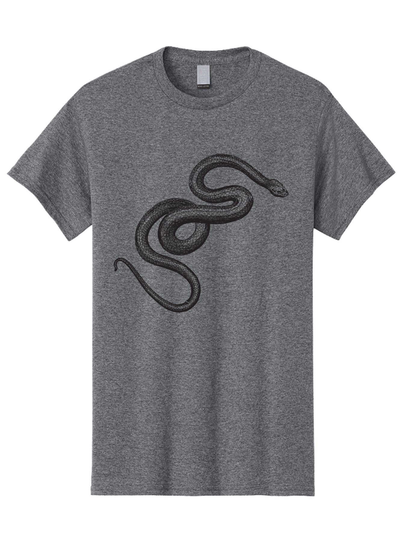 Snake-2 Men'S Graphic Tee, 100% Cotton, Comfortable Casual Summer Wear, Machine Washable, Snake Illustration, Reptile Art, Wildlife Design, Serpent Graphic, Animal Pattern, Stylized Snake, Coiled Snake, Snake Texture Aad952 3