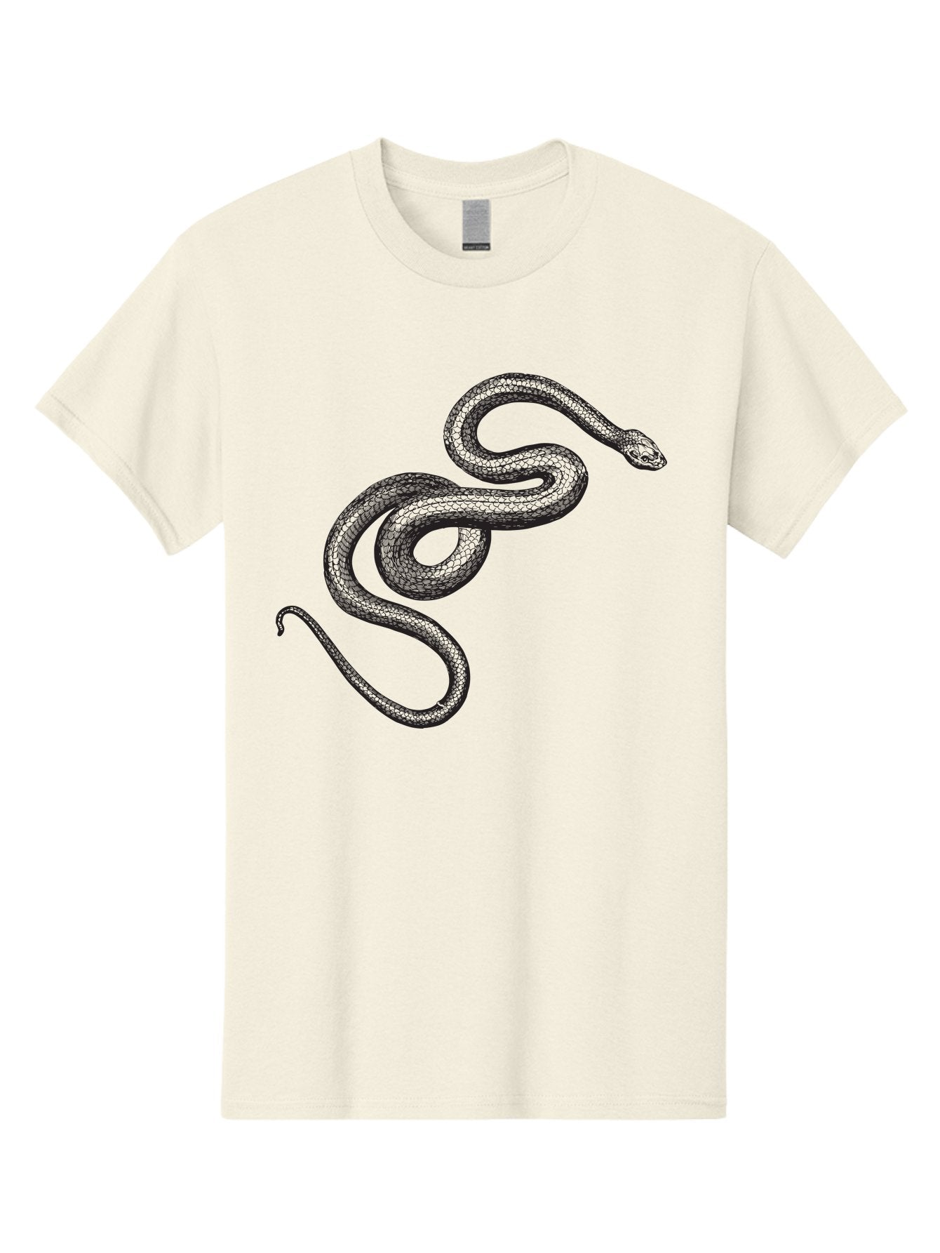 Snake-2 Men'S Graphic Tee, 100% Cotton, Comfortable Casual Summer Wear, Machine Washable, Snake Illustration, Reptile Art, Wildlife Design, Serpent Graphic, Animal Pattern, Stylized Snake, Coiled Snake, Snake Texture Aad952 5