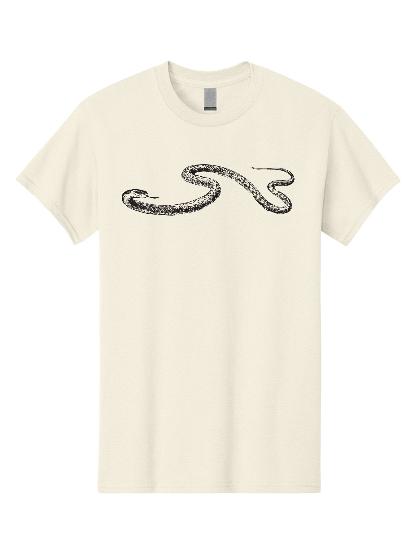 Snake Men'S Graphic Tee, 100% Cotton, Comfortable Casual Summer Wear, Machine Washable, Serpentine Creature, Reptile Illustration, Coiled Snake, Wildlife Art, Detailed Texture, Snake Species, Animal Graphics, Reptilian Patterns Aad953