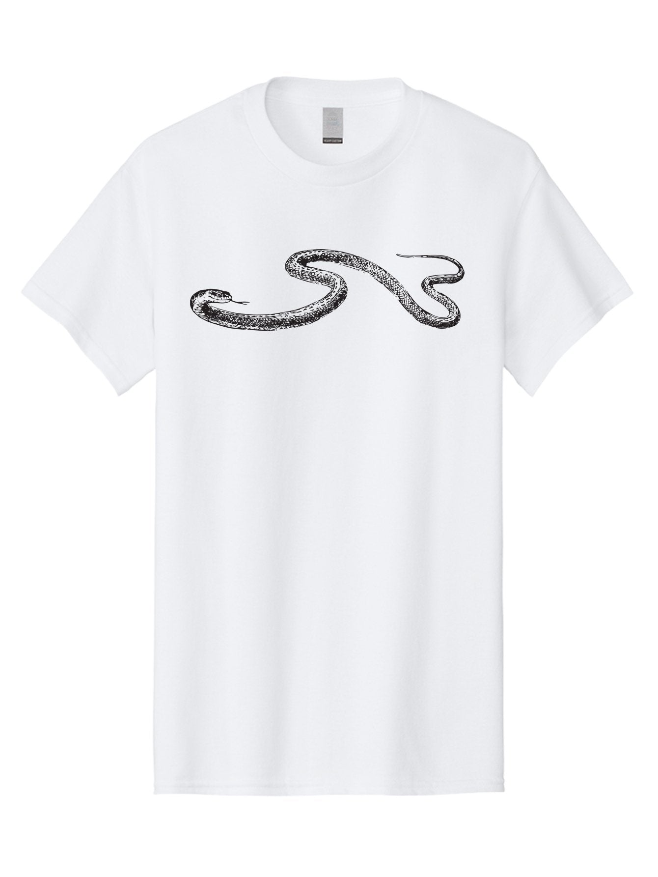 Snake Men'S Graphic Tee, 100% Cotton, Comfortable Casual Summer Wear, Machine Washable, Serpentine Creature, Reptile Illustration, Coiled Snake, Wildlife Art, Detailed Texture, Snake Species, Animal Graphics, Reptilian Patterns Aad953 15