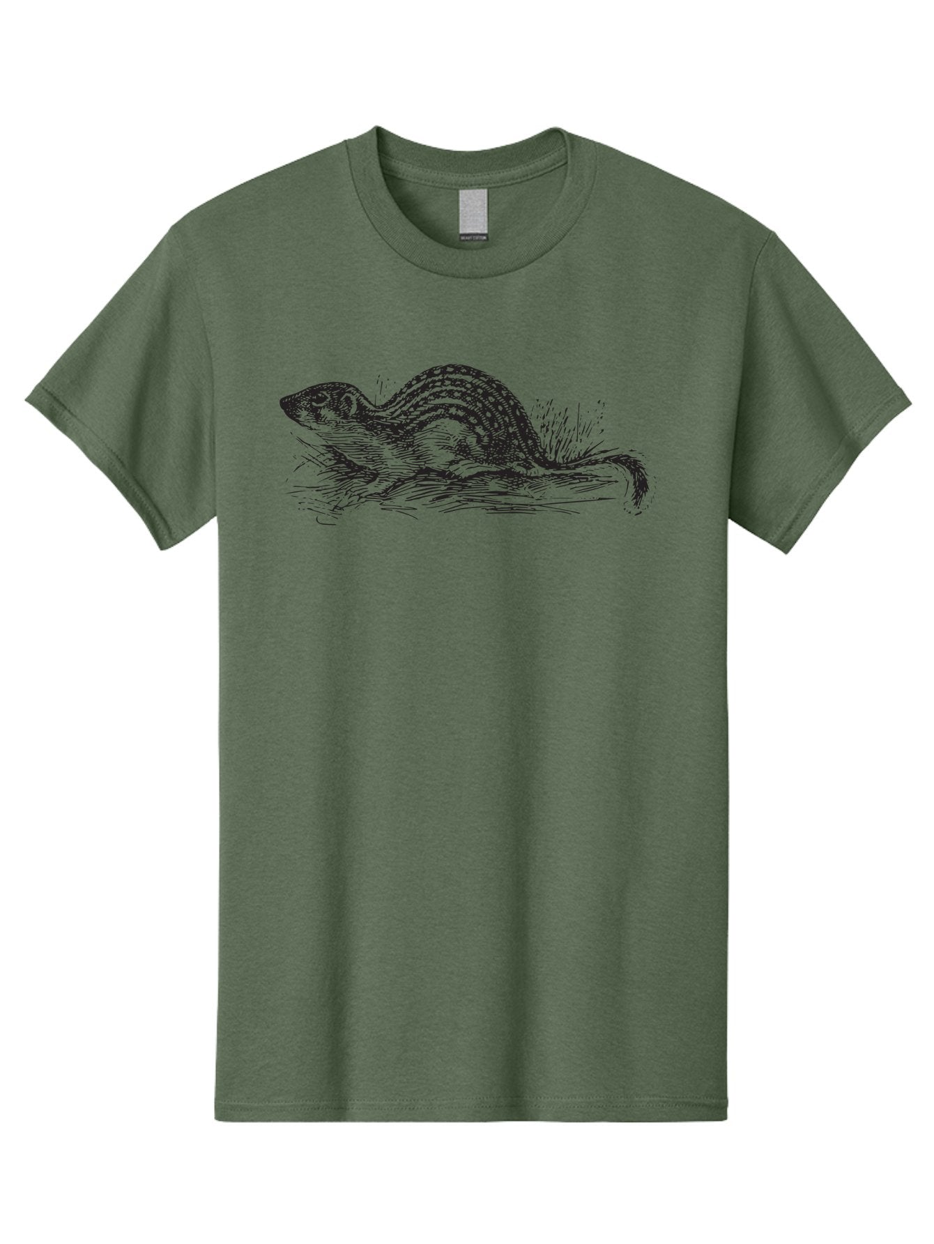 Squirrel-1 Men'S Graphic Tee, 100% Cotton, Comfortable Casual Summer Wear, Machine Washable, Chipmunk Illustration, Rodent Artwork, Wildlife Design, Nature Graphics, Black And White Drawing, Detailed Texture, Forest Creature, Sketch Art Aad954 10