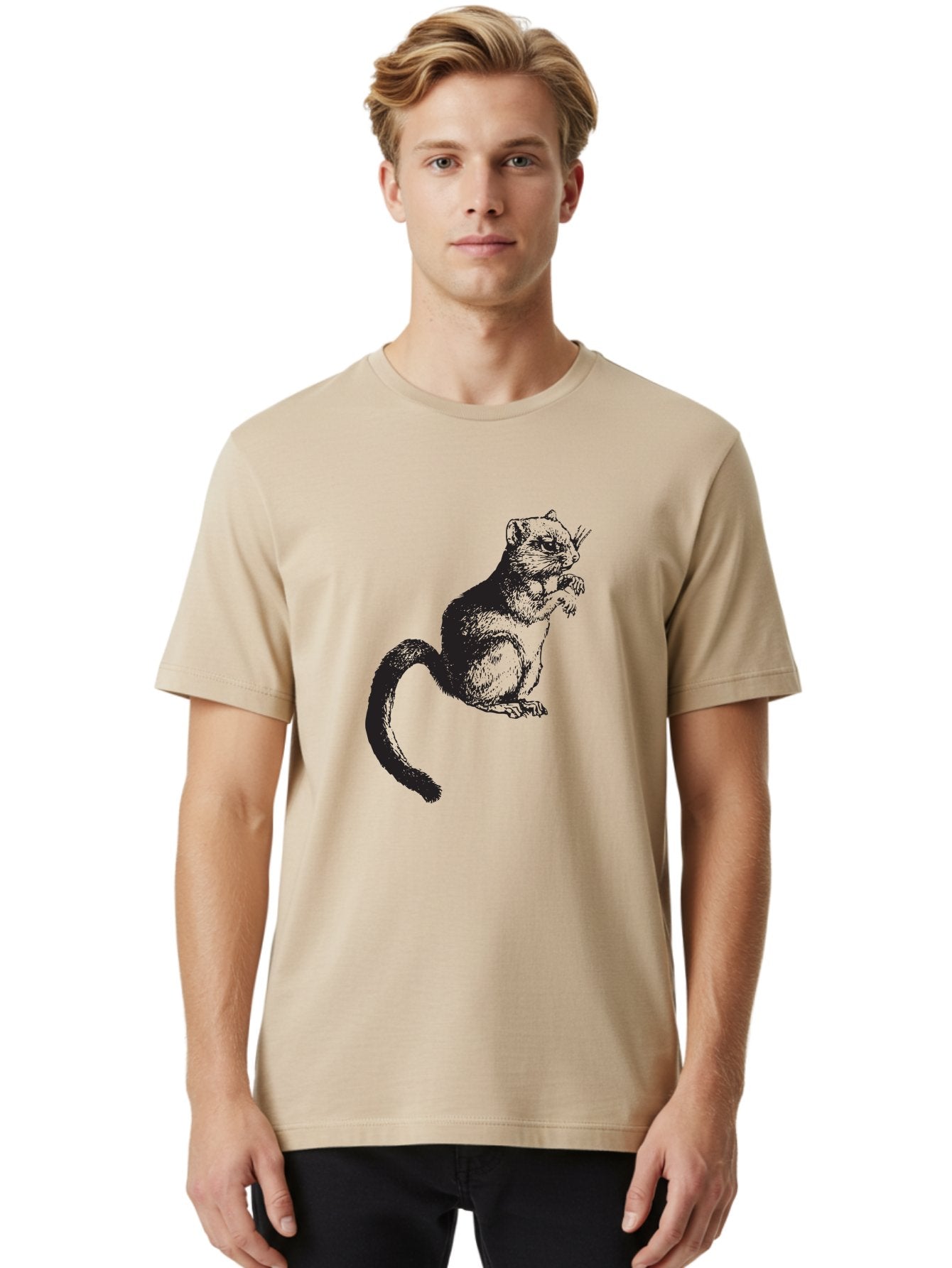 Squirrel Men'S Graphic Tee, 100% Cotton, Comfortable Casual Summer Wear, Machine Washable, Small Rodent, Furry Creature, Woodland Animal, Forest Dweller, Bushy-Tailed Mammal, Wildlife Illustration Aad957 28