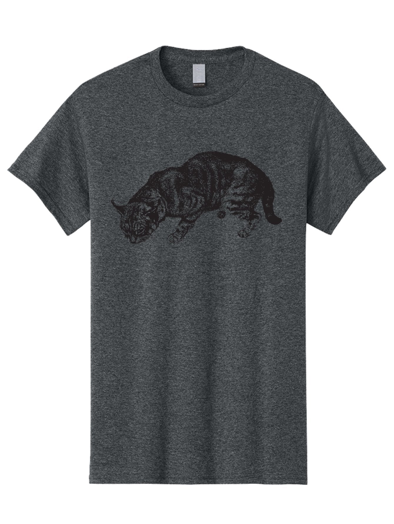 Tabby-Cat Men'S Graphic Tee, 100% Cotton, Comfortable Casual Summer Wear, Machine Washable, Tabby Cat, Striped Cat, Domestic Cat, Feline, Cat Portrait, Whiskers, Pointy Ears, Tabby Pattern, Cat Silhouette Aad958 10