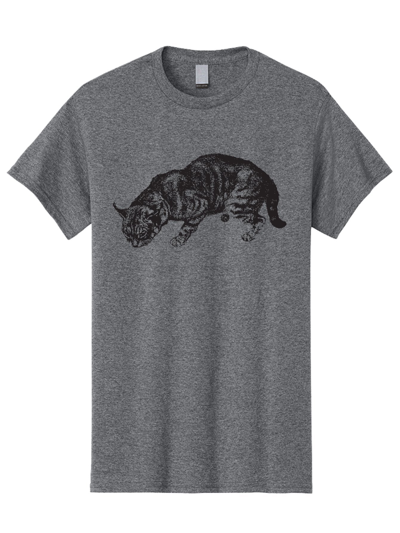 Tabby-Cat Men'S Graphic Tee, 100% Cotton, Comfortable Casual Summer Wear, Machine Washable, Tabby Cat, Striped Cat, Domestic Cat, Feline, Cat Portrait, Whiskers, Pointy Ears, Tabby Pattern, Cat Silhouette Aad958 14
