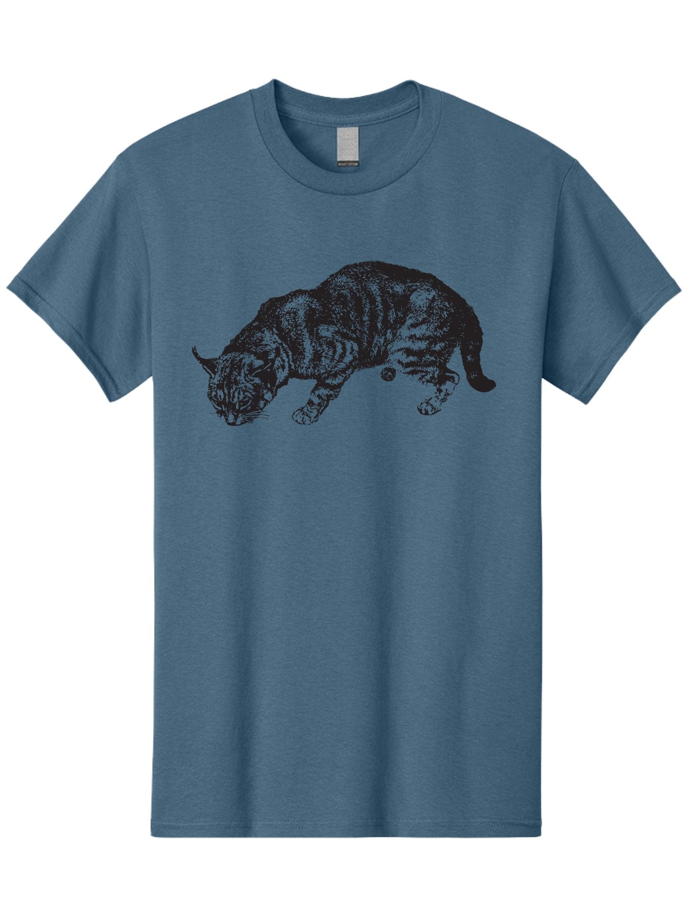 Tabby-Cat Men'S Graphic Tee, 100% Cotton, Comfortable Casual Summer Wear, Machine Washable, Tabby Cat, Striped Cat, Domestic Cat, Feline, Cat Portrait, Whiskers, Pointy Ears, Tabby Pattern, Cat Silhouette Aad958 8