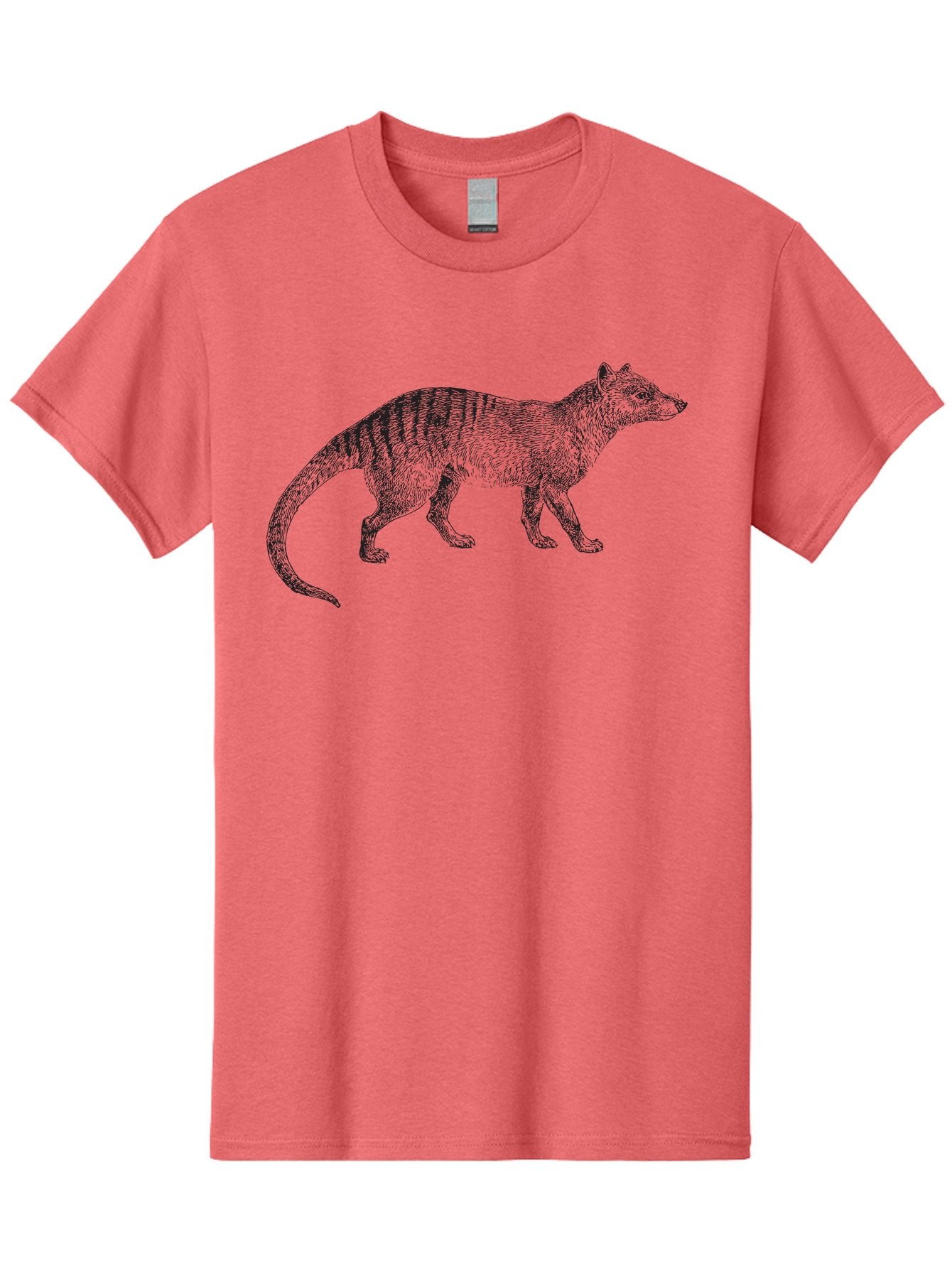Tasmanian-Tiger Men'S Graphic Tee, 100% Cotton, Comfortable Casual Summer Wear, Machine Washable, Tasmanian Tiger, Extinct Animal, Marsupial, Wildlife, Predator, Striped Pattern, Animal Illustration, Wildlife Art Aad960 11