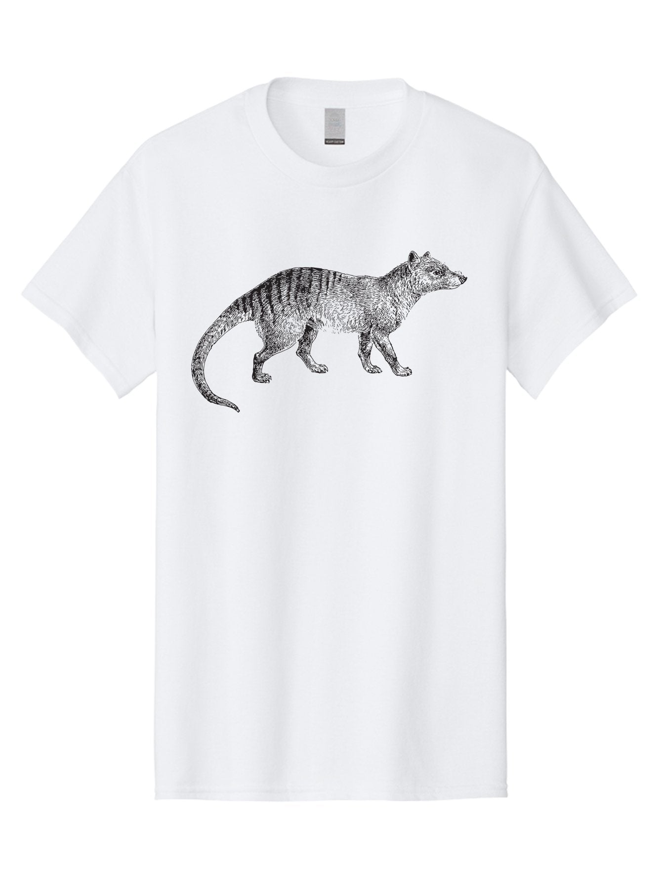 Tasmanian-Tiger Men'S Graphic Tee, 100% Cotton, Comfortable Casual Summer Wear, Machine Washable, Tasmanian Tiger, Extinct Animal, Marsupial, Wildlife, Predator, Striped Pattern, Animal Illustration, Wildlife Art Aad960 12