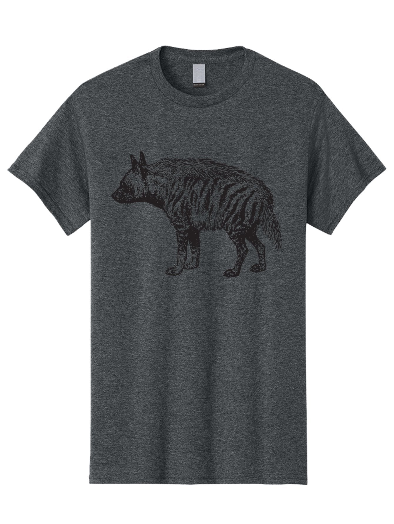 Thylacine Men'S Graphic Tee, 100% Cotton, Comfortable Casual Summer Wear, Machine Washable, Tasmanian Tiger, Extinct Animal, Wildlife Illustration, Striped Pattern, Marsupial, Wild Dog, Vintage Art, Black And Green, Historical Species Aad961 3