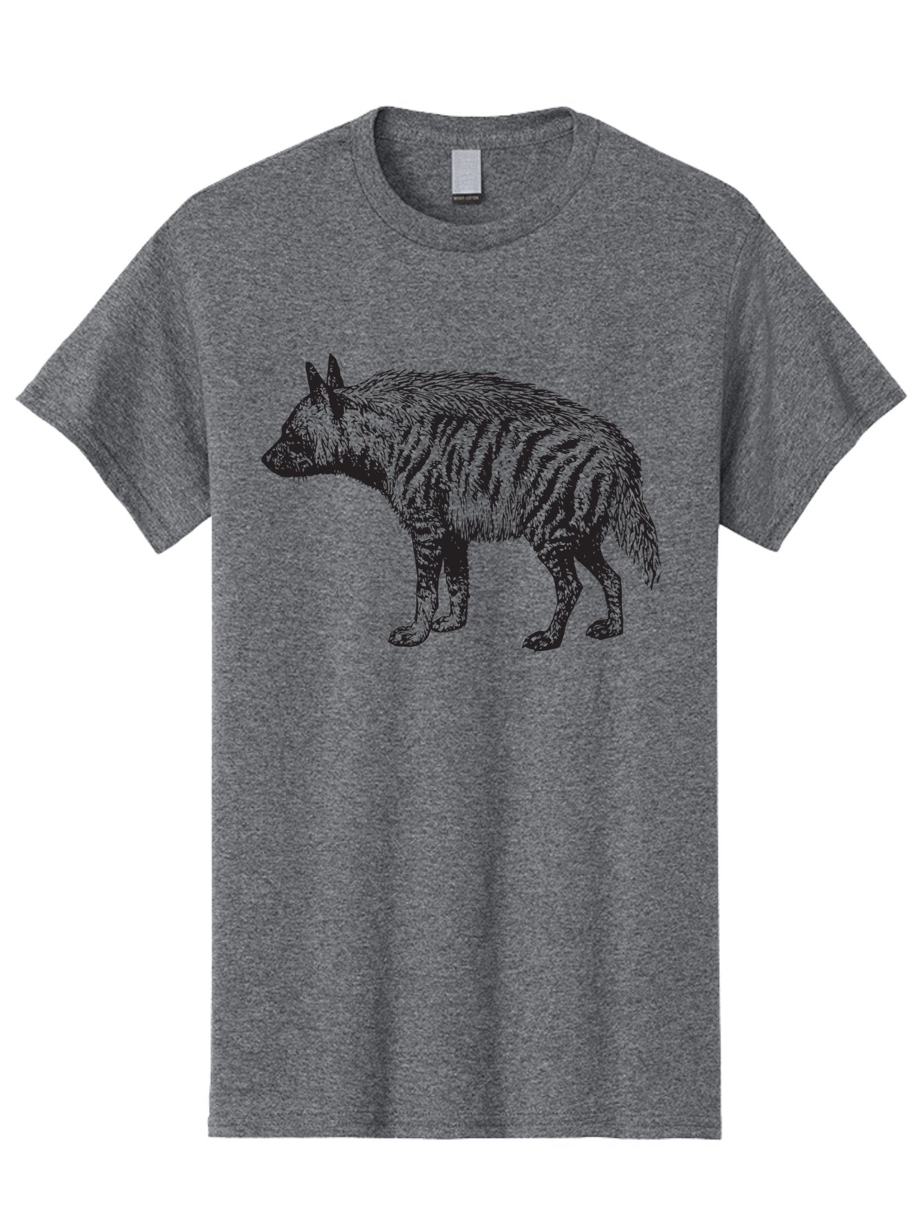 Thylacine Men'S Graphic Tee, 100% Cotton, Comfortable Casual Summer Wear, Machine Washable, Tasmanian Tiger, Extinct Animal, Wildlife Illustration, Striped Pattern, Marsupial, Wild Dog, Vintage Art, Black And Green, Historical Species Aad961 8