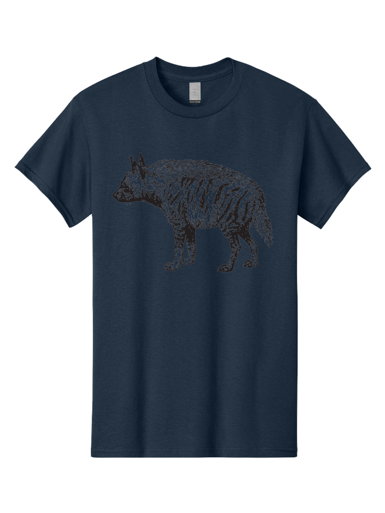 Thylacine Men'S Graphic Tee, 100% Cotton, Comfortable Casual Summer Wear, Machine Washable, Tasmanian Tiger, Extinct Animal, Wildlife Illustration, Striped Pattern, Marsupial, Wild Dog, Vintage Art, Black And Green, Historical Species Aad961 5