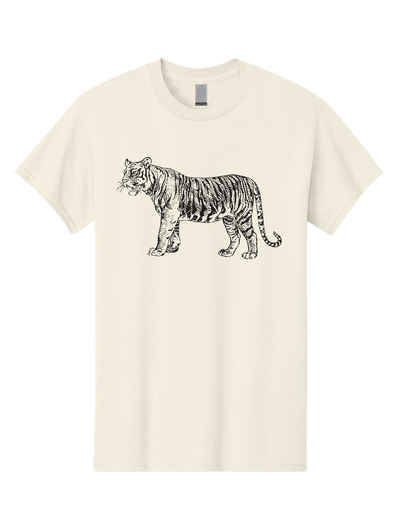 Tiger Men'S Graphic Tee, 100% Cotton, Comfortable Casual Summer Wear, Machine Washable, Tiger, Wild Cat, Animal, Tiger Stripes, Black Stripes, Wildlife, Endangered Species, Majestic Animal, Powerful Creature, Big Cat Aad962 5