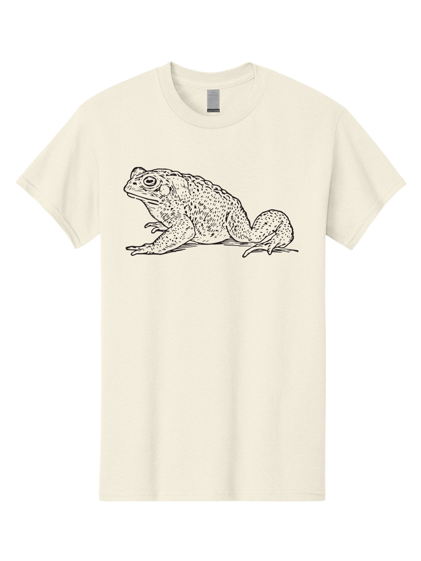 Toad Men'S Graphic Tee, 100% Cotton, Comfortable Casual Summer Wear, Machine Washable, Toad Illustration, Wildlife Art, Amphibian Sketch, Detailed Drawing, Natural Texture, Warty Skin, Serene Pose, Graphic Design Aad963 4