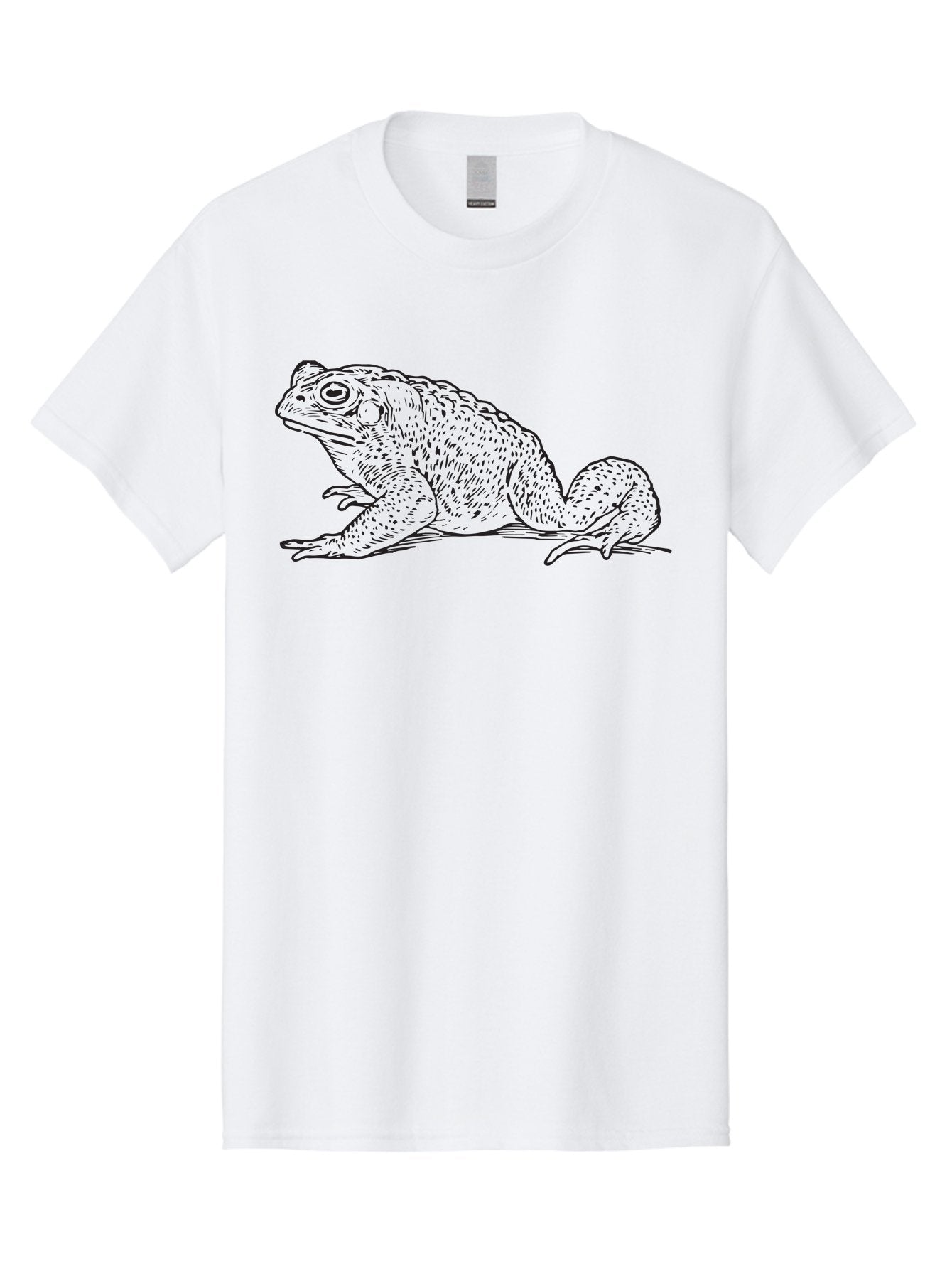 Toad Men'S Graphic Tee, 100% Cotton, Comfortable Casual Summer Wear, Machine Washable, Toad Illustration, Wildlife Art, Amphibian Sketch, Detailed Drawing, Natural Texture, Warty Skin, Serene Pose, Graphic Design Aad963 13