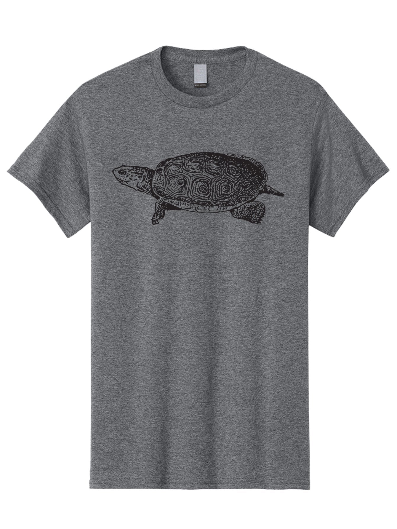 Turtle Men'S Graphic Tee, 100% Cotton, Comfortable Casual Summer Wear, Machine Washable, Turtle, Sea Turtle, Wildlife, Black Illustration, Reptile, Animal Art, Shell Patterns, Intricate Design Aad964 6