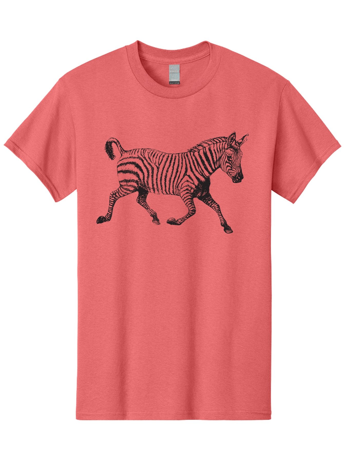 Zebra-Illustration Men'S Graphic Tee, 100% Cotton, Comfortable Casual Summer Wear, Machine Washable, Black And White Zebra, Wildlife Animal, Safari Theme, Black Stripes, Equine Mammal, Wild Horse, African Wildlife, Animal Illustration, Aad970 11