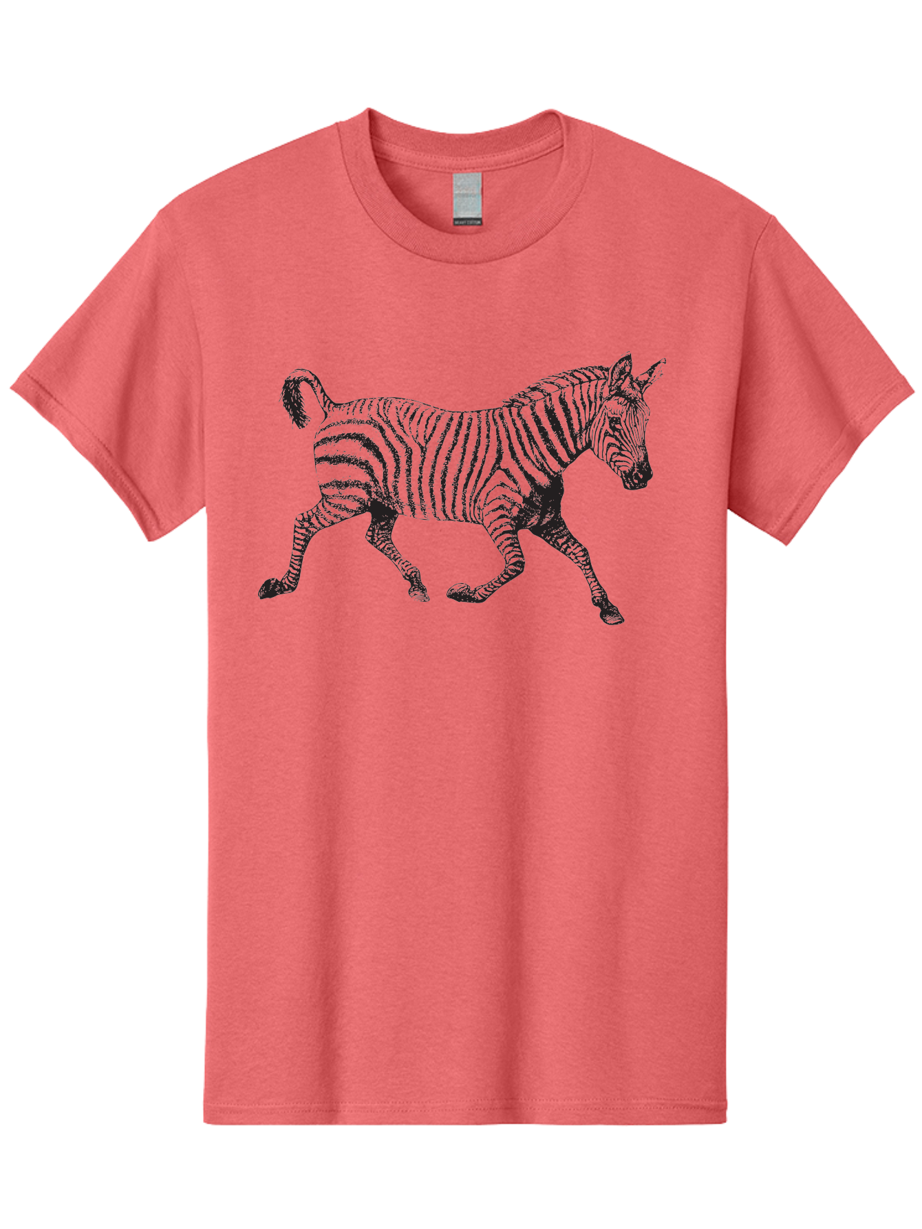 Zebra-Illustration Men'S Graphic Tee, 100% Cotton, Comfortable Casual Summer Wear, Machine Washable, Black And White Zebra, Wildlife Animal, Safari Theme, Black Stripes, Equine Mammal, Wild Horse, African Wildlife, Animal Illustration, Aad970 7