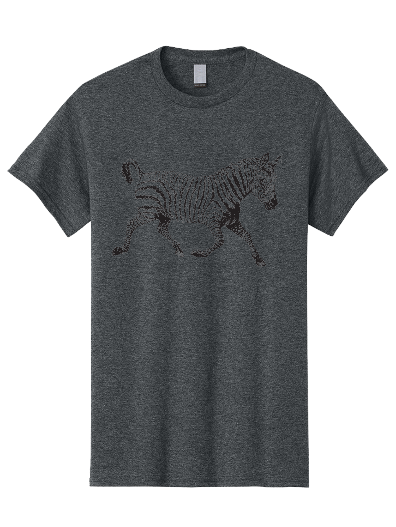 Zebra-Illustration Men'S Graphic Tee, 100% Cotton, Comfortable Casual Summer Wear, Machine Washable, Black And White Zebra, Wildlife Animal, Safari Theme, Black Stripes, Equine Mammal, Wild Horse, African Wildlife, Animal Illustration, Aad970 25