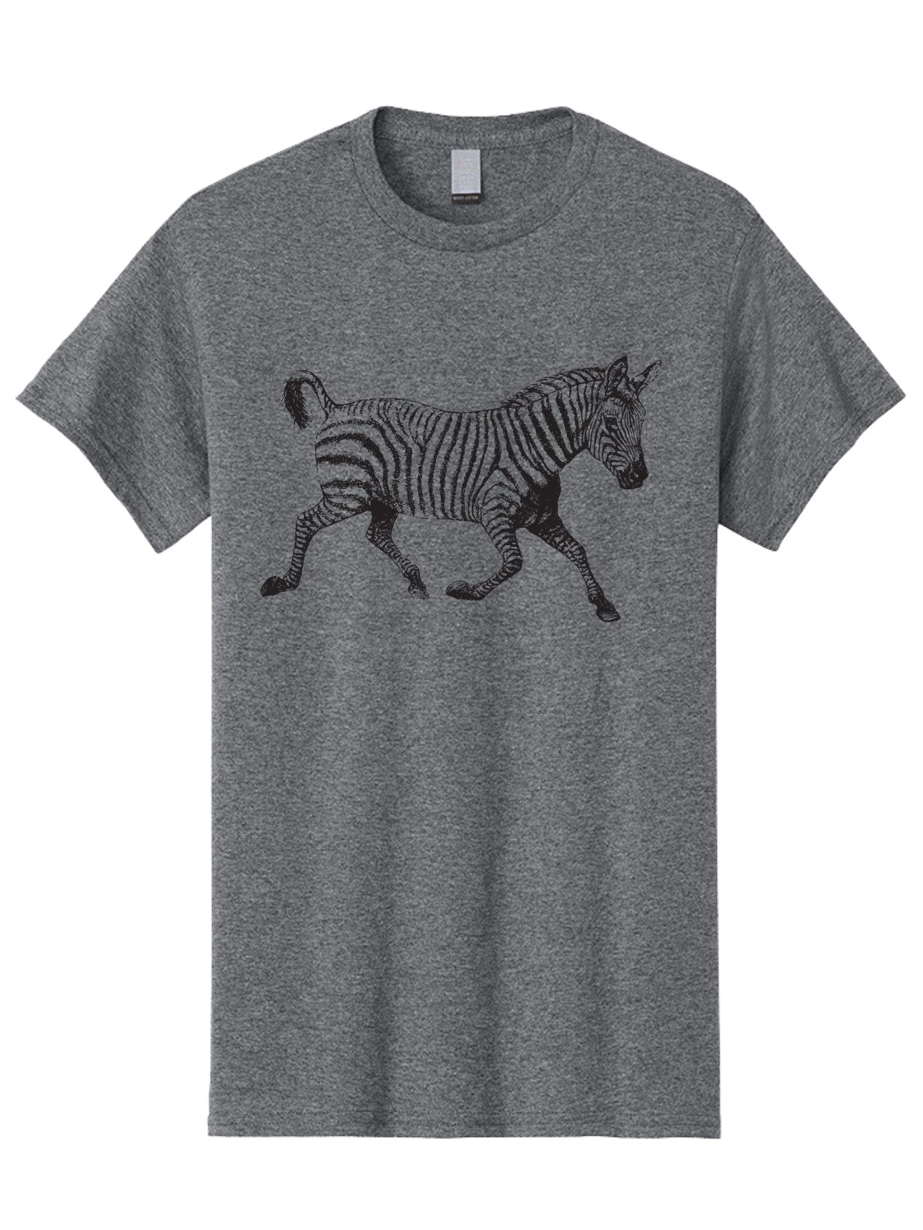 Zebra-Illustration Men'S Graphic Tee, 100% Cotton, Comfortable Casual Summer Wear, Machine Washable, Black And White Zebra, Wildlife Animal, Safari Theme, Black Stripes, Equine Mammal, Wild Horse, African Wildlife, Animal Illustration, Aad970 4