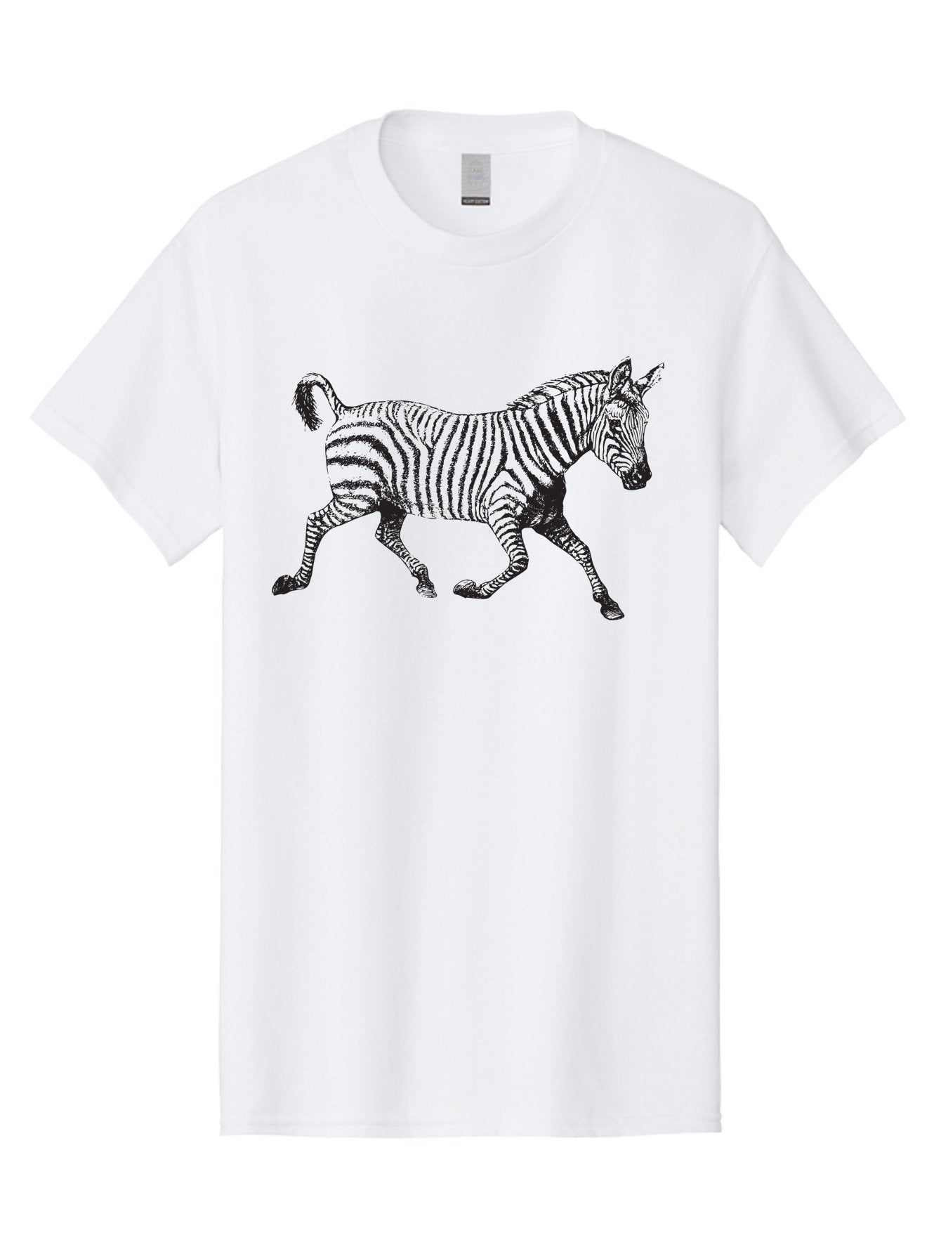 Zebra-Illustration Men'S Graphic Tee, 100% Cotton, Comfortable Casual Summer Wear, Machine Washable, Black And White Zebra, Wildlife Animal, Safari Theme, Black Stripes, Equine Mammal, Wild Horse, African Wildlife, Animal Illustration, Aad970 14