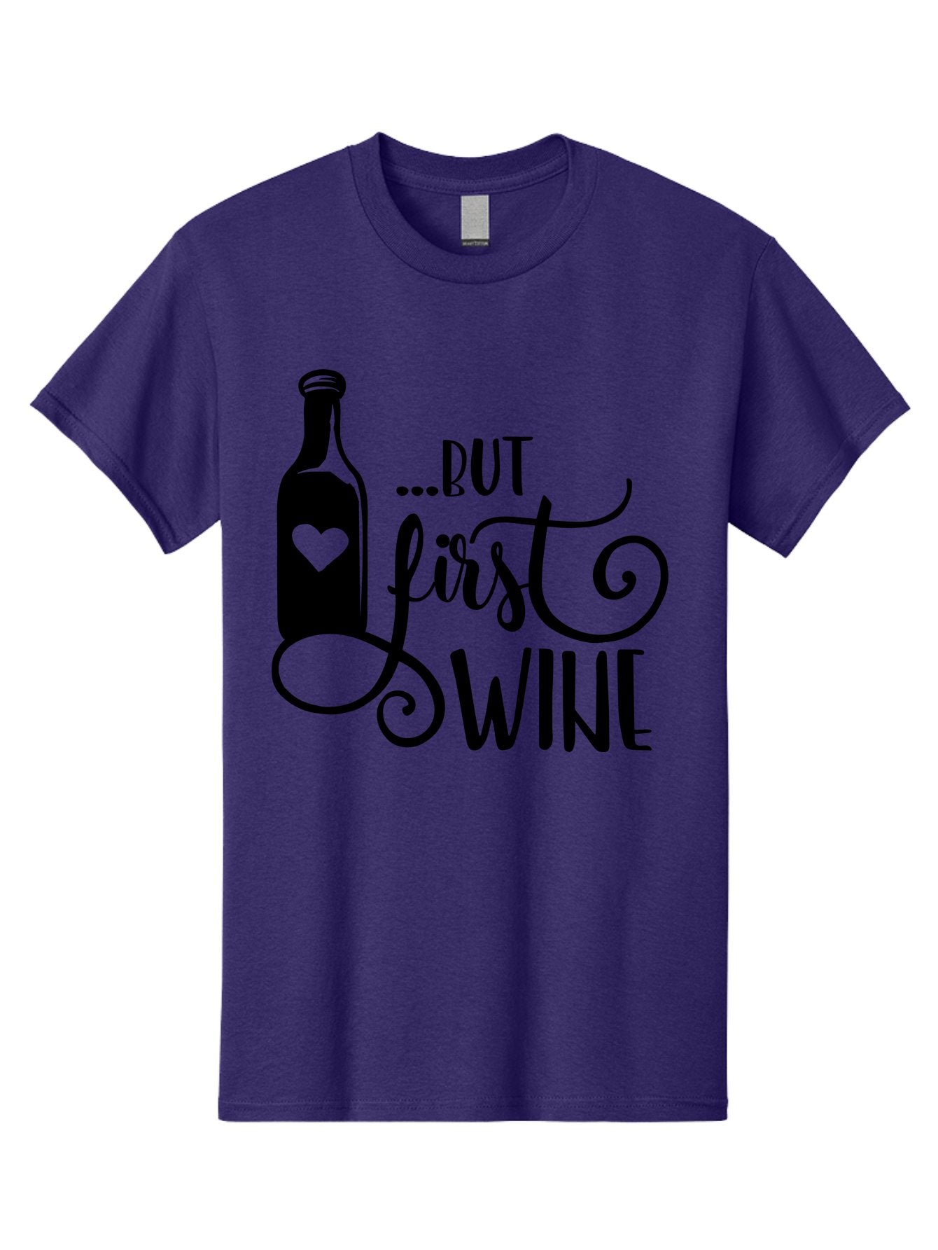 But-First-Wine Men'S Graphic Tee, 100% Cotton, Comfortable Casual Summer Wear, Machine Washable, Wine Bottle With Heart, Wine Lovers, Wine Quotes, Funny Quotes About Wine, Wine Sayings, Wine Time, Wine O'Clock, Relaxed Vibes Aad971 10