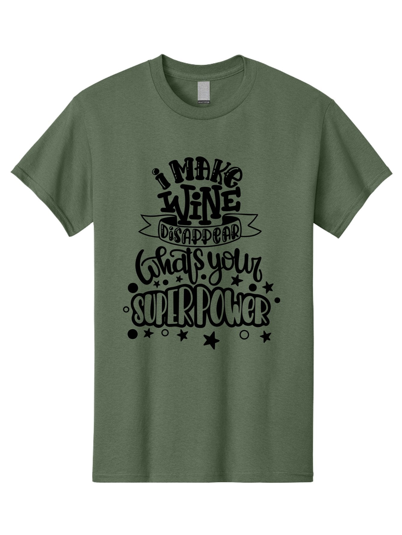 I-Make-Wine-Disappear Men'S Graphic Tee, 100% Cotton, Comfortable Casual Summer Wear, Machine Washable, Wine Lover Quote, Funny Sayings, Humor, Superpower, Wine Drinker, Witty Phrase, Drink Wine, What'S Your Superpower Aad974 5