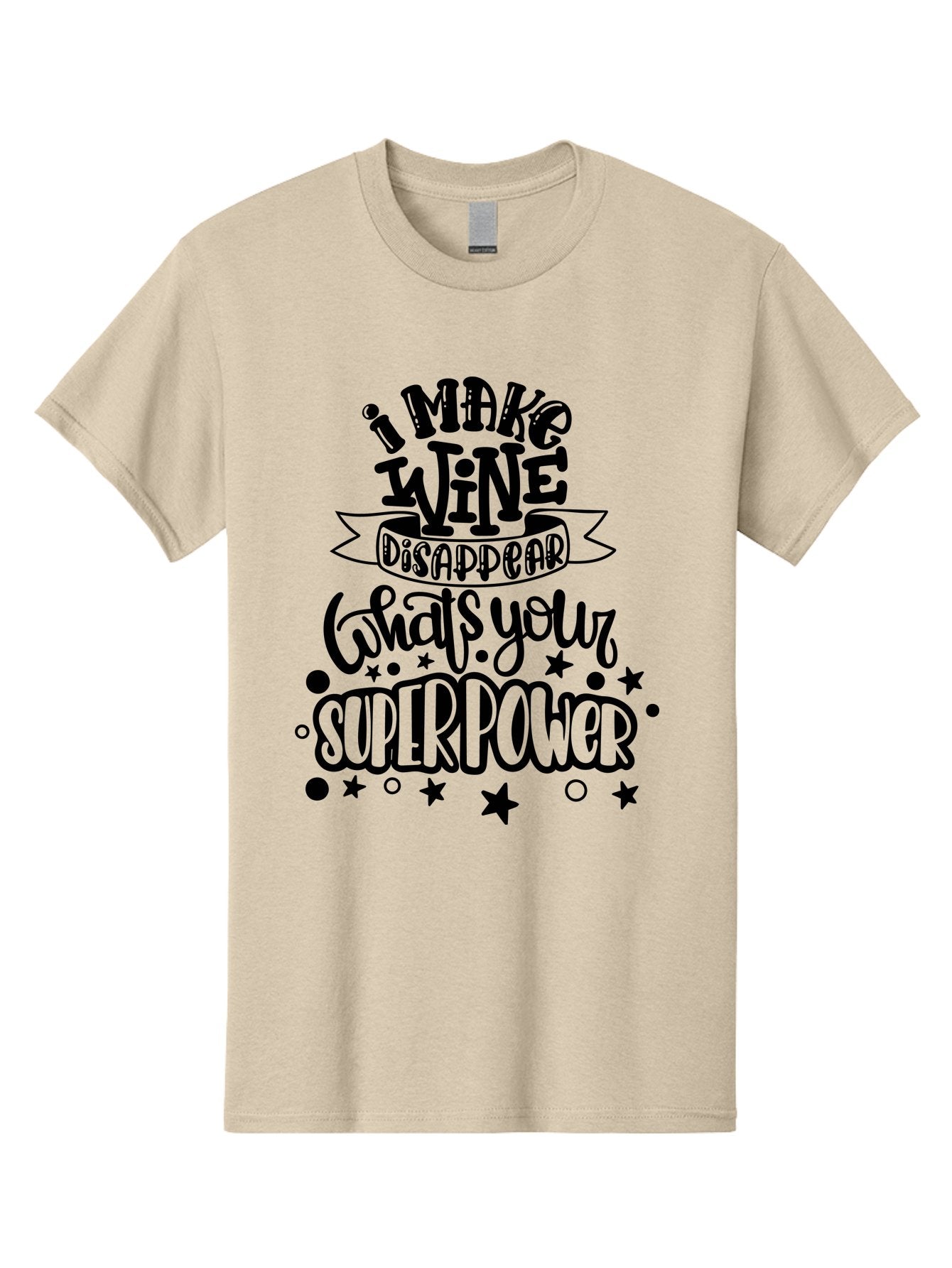 I-Make-Wine-Disappear Men'S Graphic Tee, 100% Cotton, Comfortable Casual Summer Wear, Machine Washable, Wine Lover Quote, Funny Sayings, Humor, Superpower, Wine Drinker, Witty Phrase, Drink Wine, What'S Your Superpower Aad974 14