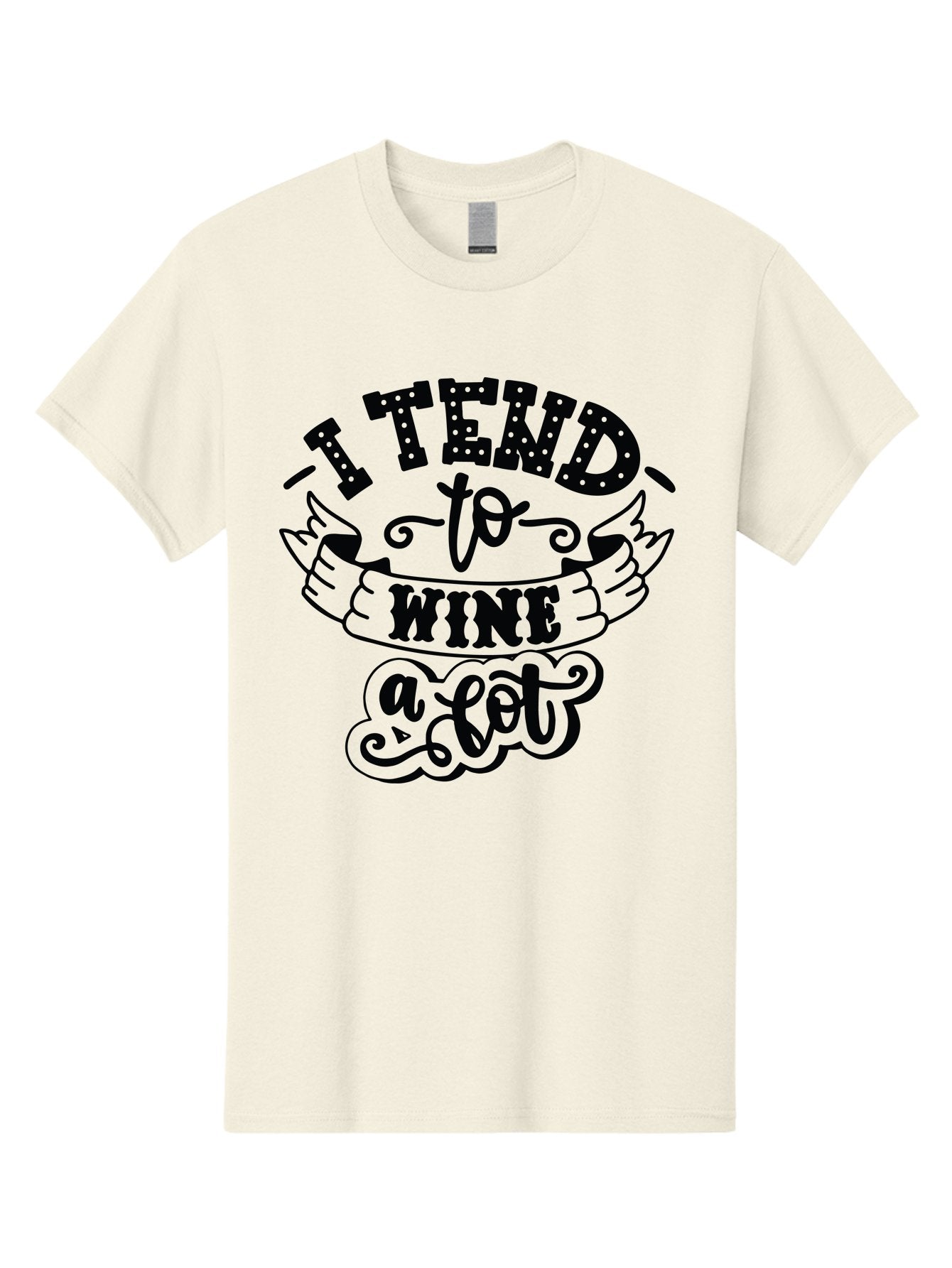 I-Tend-To-Wine-A-Lot Men'S Graphic Tee, 100% Cotton, Comfortable Casual Summer Wear, Machine Washable, Wine Quote, Funny Phrase, Witty Saying, Wine Lover, Humor, Pun, Wine Humor, Sarcastic Quote, Wine Pun, Typography Aad975 15