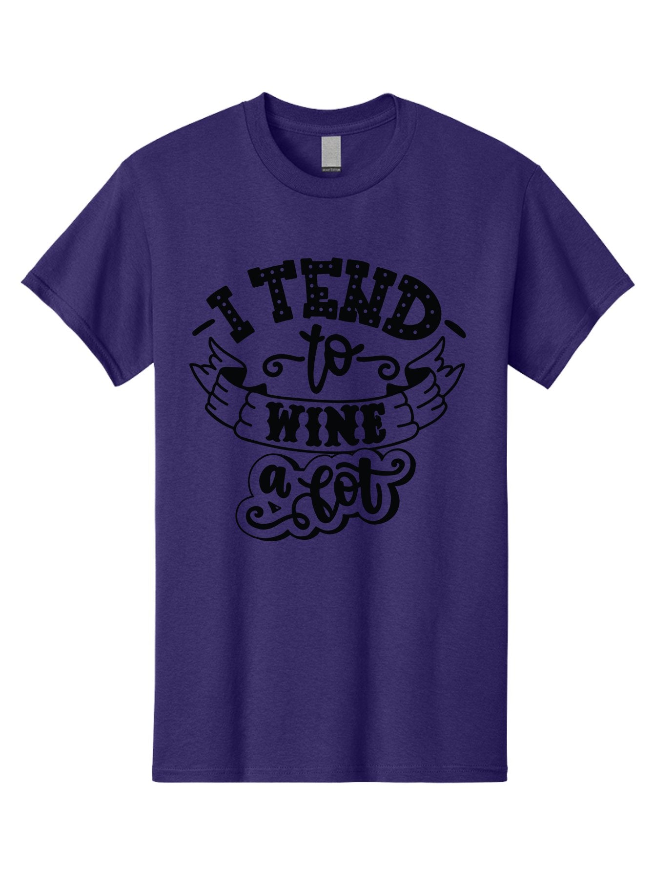 I-Tend-To-Wine-A-Lot Men'S Graphic Tee, 100% Cotton, Comfortable Casual Summer Wear, Machine Washable, Wine Quote, Funny Phrase, Witty Saying, Wine Lover, Humor, Pun, Wine Humor, Sarcastic Quote, Wine Pun, Typography Aad975