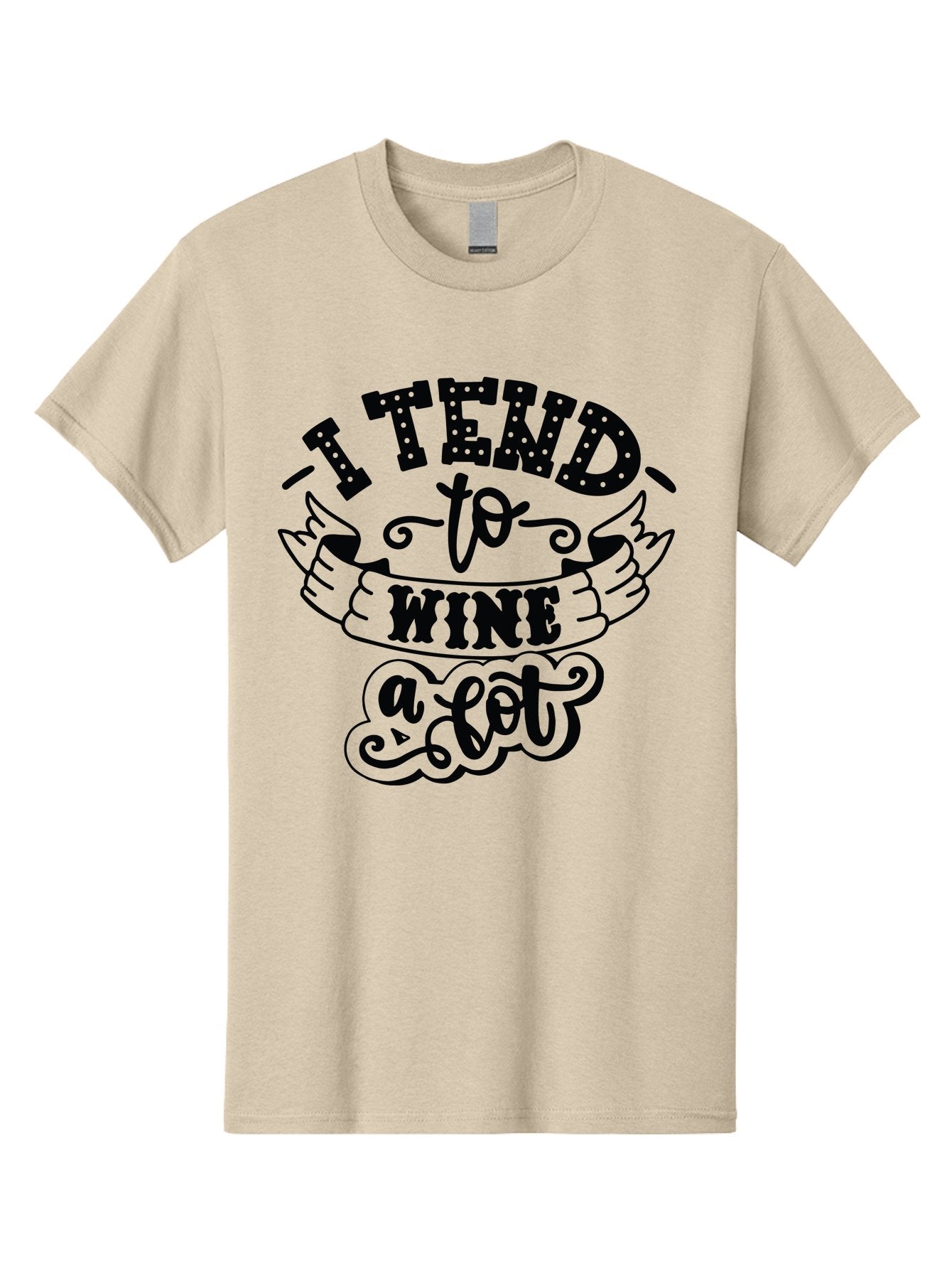I-Tend-To-Wine-A-Lot Men'S Graphic Tee, 100% Cotton, Comfortable Casual Summer Wear, Machine Washable, Wine Quote, Funny Phrase, Witty Saying, Wine Lover, Humor, Pun, Wine Humor, Sarcastic Quote, Wine Pun, Typography Aad975 14