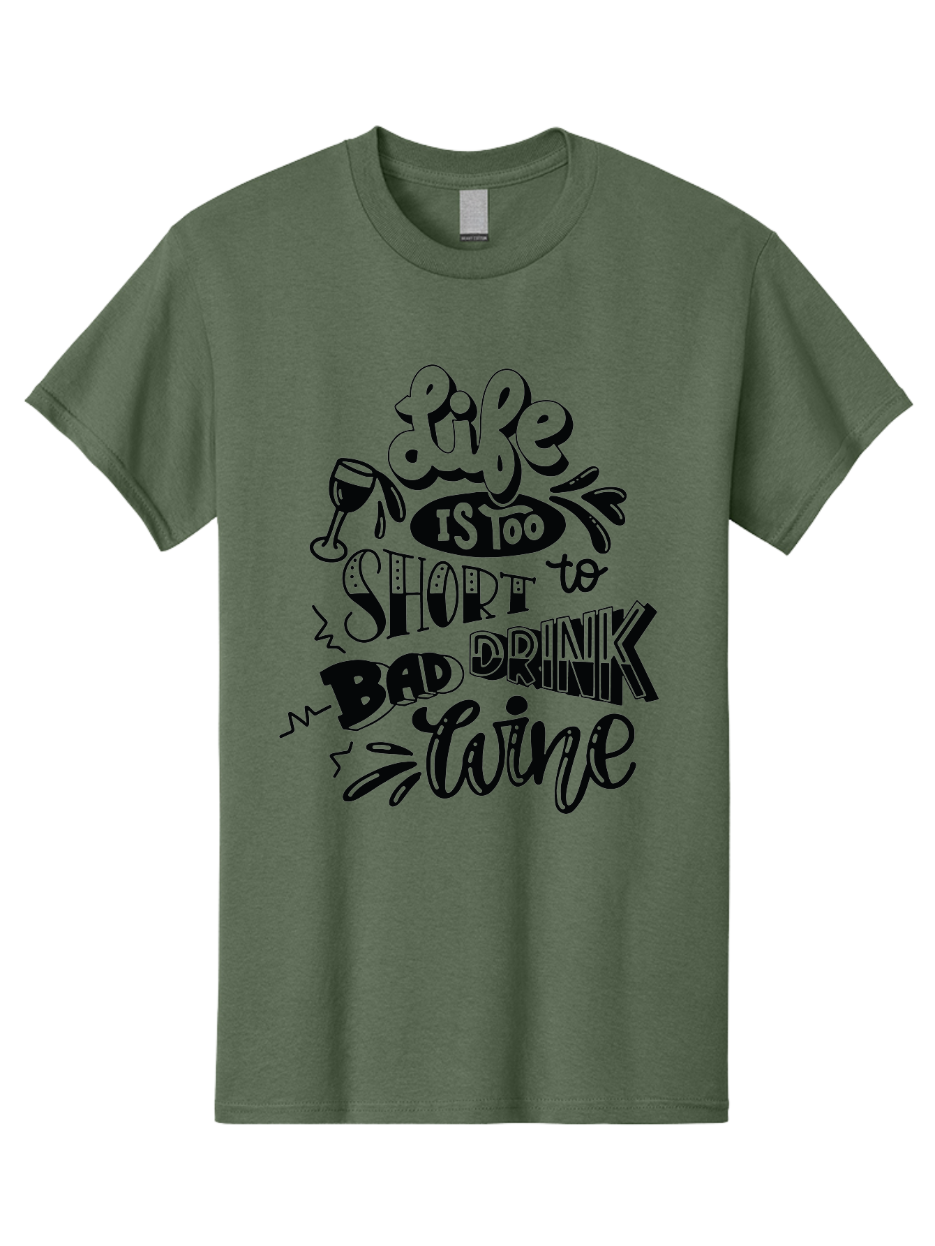 Life-Is-Too-Short-To-Drink-Bad-Wine Men'S Graphic Tee, 100% Cotton, Comfortable Casual Summer Wear, Machine Washable, Wine Quote, Life Is Too Short, Drink Wine, Good Wine, Wine Lovers, Happy Hour, Wine Time, Relax With Wine, Wine Enjoyment Aad977 29