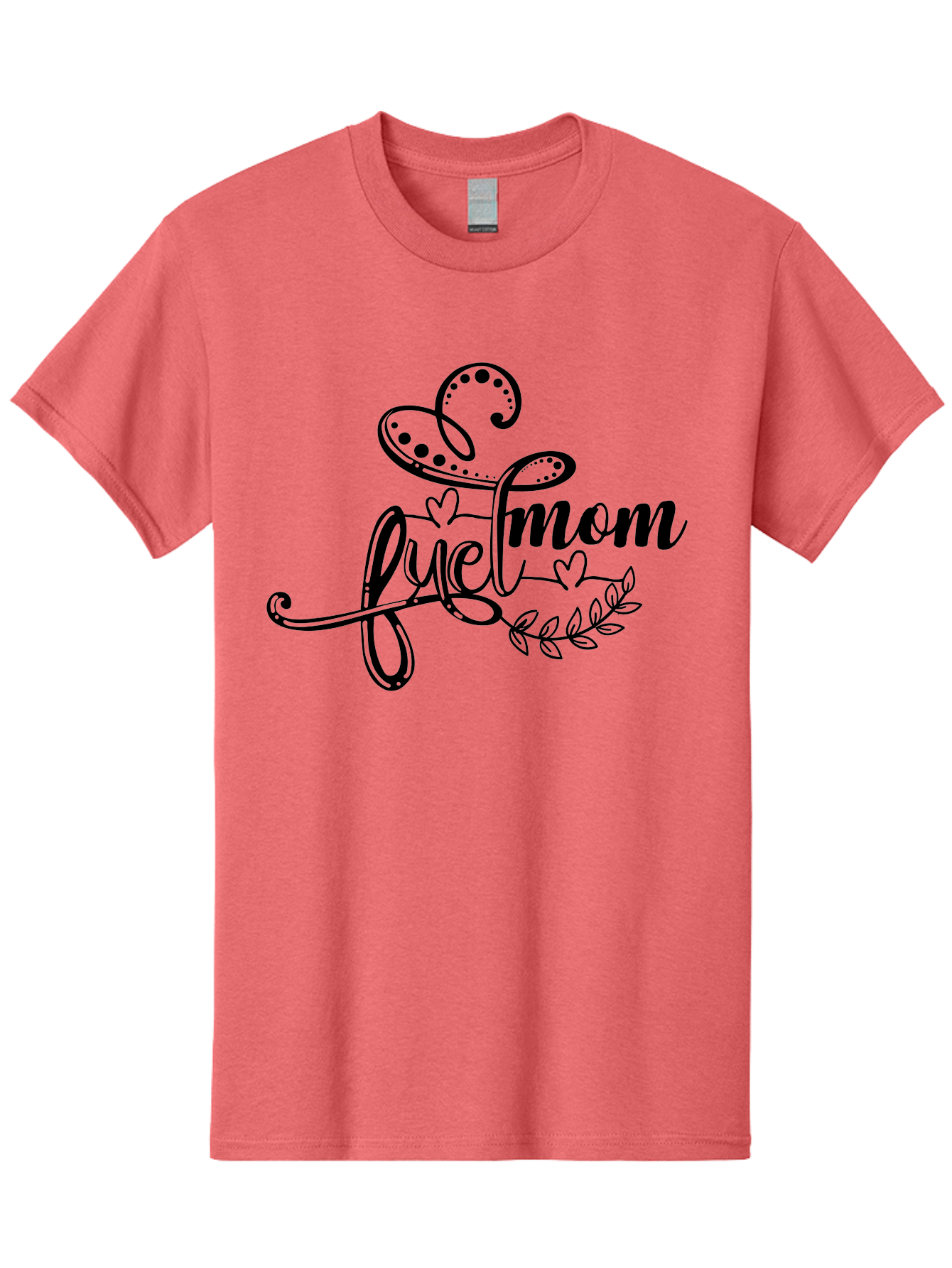 Love-Mom Men'S Graphic Tee, 100% Cotton, Comfortable Casual Summer Wear, Machine Washable, Love Mom, Black Cursive Lettering, Floral Design, Heart Shapes, Motherly Love, Decorative Elements, Heartwarming Illustration, Calligraphy Art Aad978 13