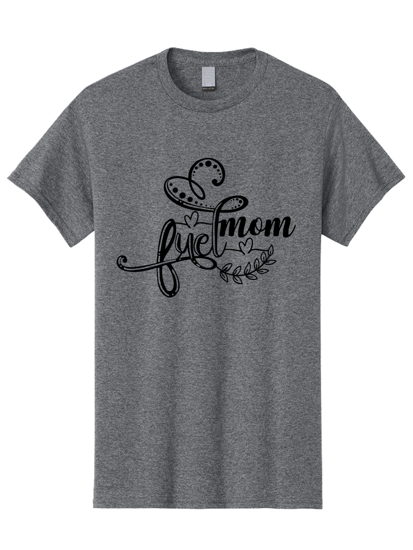 Love-Mom Men'S Graphic Tee, 100% Cotton, Comfortable Casual Summer Wear, Machine Washable, Love Mom, Black Cursive Lettering, Floral Design, Heart Shapes, Motherly Love, Decorative Elements, Heartwarming Illustration, Calligraphy Art Aad978 7