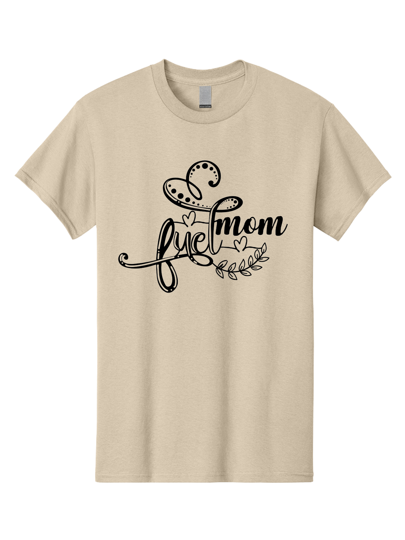 Love-Mom Men'S Graphic Tee, 100% Cotton, Comfortable Casual Summer Wear, Machine Washable, Love Mom, Black Cursive Lettering, Floral Design, Heart Shapes, Motherly Love, Decorative Elements, Heartwarming Illustration, Calligraphy Art Aad978 3