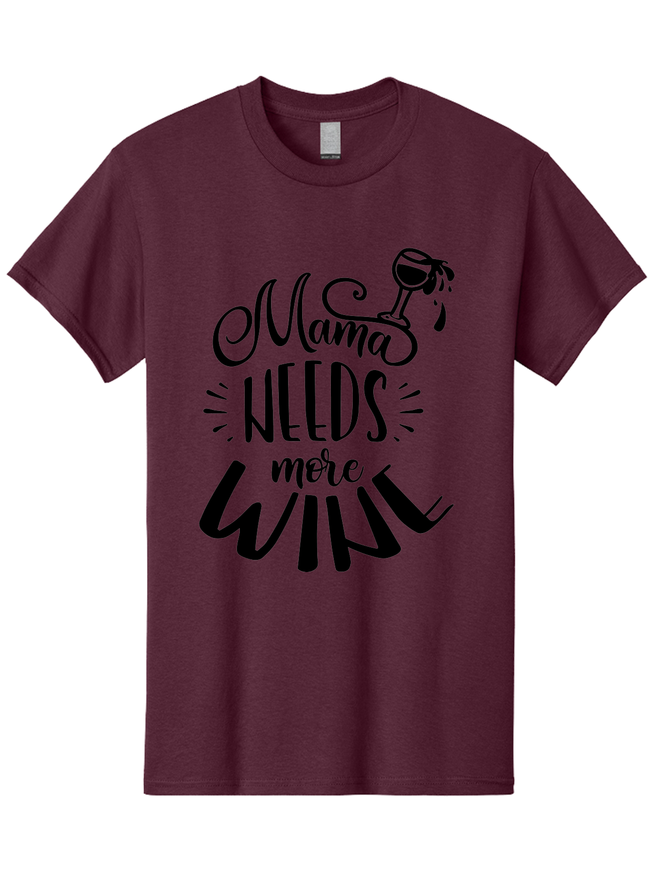 Mama-Needs-More-Wine Men'S Graphic Tee, 100% Cotton, Comfortable Casual Summer Wear, Machine Washable, Mama Needs More Wine, Funny Quote, Wine Humor, Mom Life, Wine Lover, Humorous Saying, Relatable Phrase, Parenting Joke Aad979 19