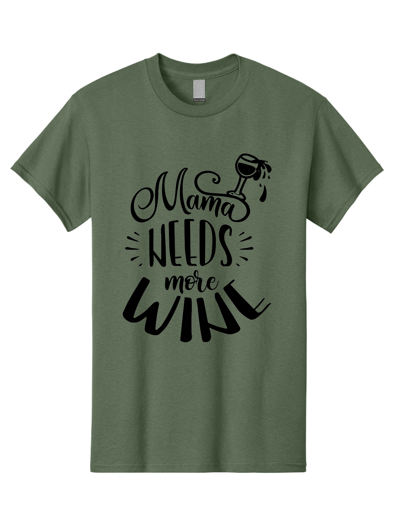 Mama-Needs-More-Wine Men'S Graphic Tee, 100% Cotton, Comfortable Casual Summer Wear, Machine Washable, Mama Needs More Wine, Funny Quote, Wine Humor, Mom Life, Wine Lover, Humorous Saying, Relatable Phrase, Parenting Joke Aad979 3