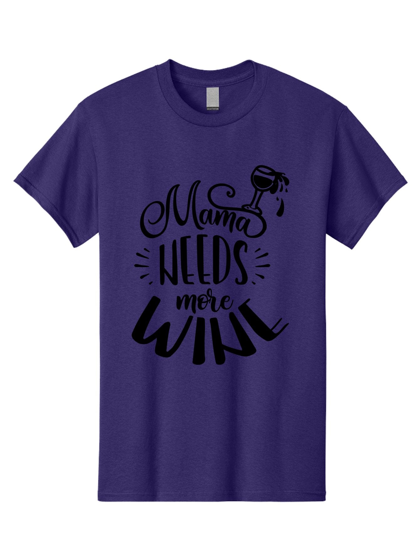 Mama-Needs-More-Wine Men'S Graphic Tee, 100% Cotton, Comfortable Casual Summer Wear, Machine Washable, Mama Needs More Wine, Funny Quote, Wine Humor, Mom Life, Wine Lover, Humorous Saying, Relatable Phrase, Parenting Joke Aad979 12