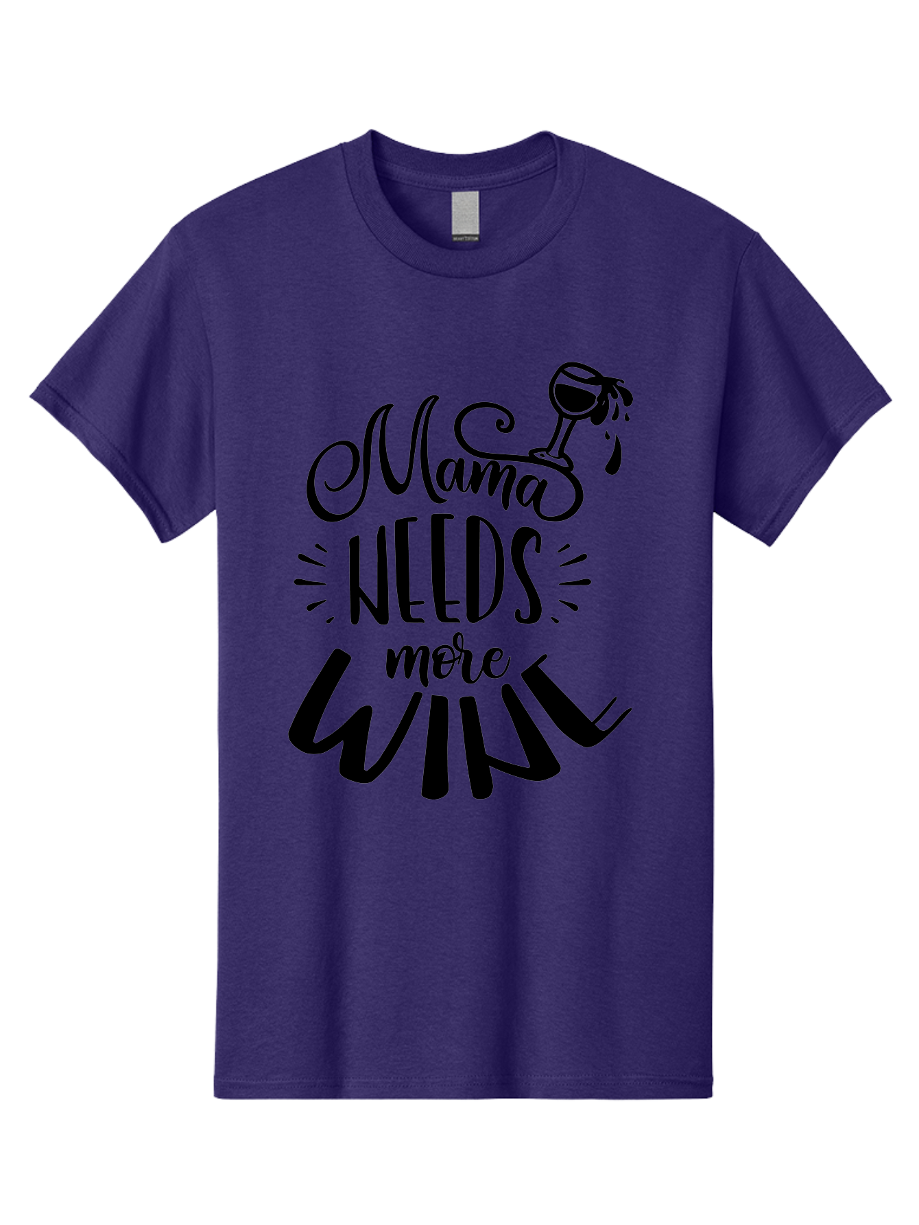 Mama-Needs-More-Wine Men'S Graphic Tee, 100% Cotton, Comfortable Casual Summer Wear, Machine Washable, Mama Needs More Wine, Funny Quote, Wine Humor, Mom Life, Wine Lover, Humorous Saying, Relatable Phrase, Parenting Joke Aad979 5