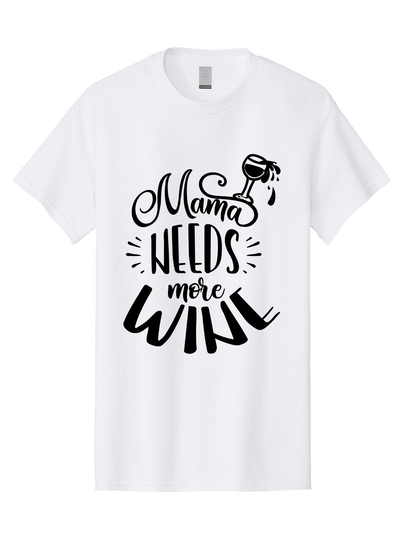 Mama-Needs-More-Wine Men'S Graphic Tee, 100% Cotton, Comfortable Casual Summer Wear, Machine Washable, Mama Needs More Wine, Funny Quote, Wine Humor, Mom Life, Wine Lover, Humorous Saying, Relatable Phrase, Parenting Joke Aad979 15