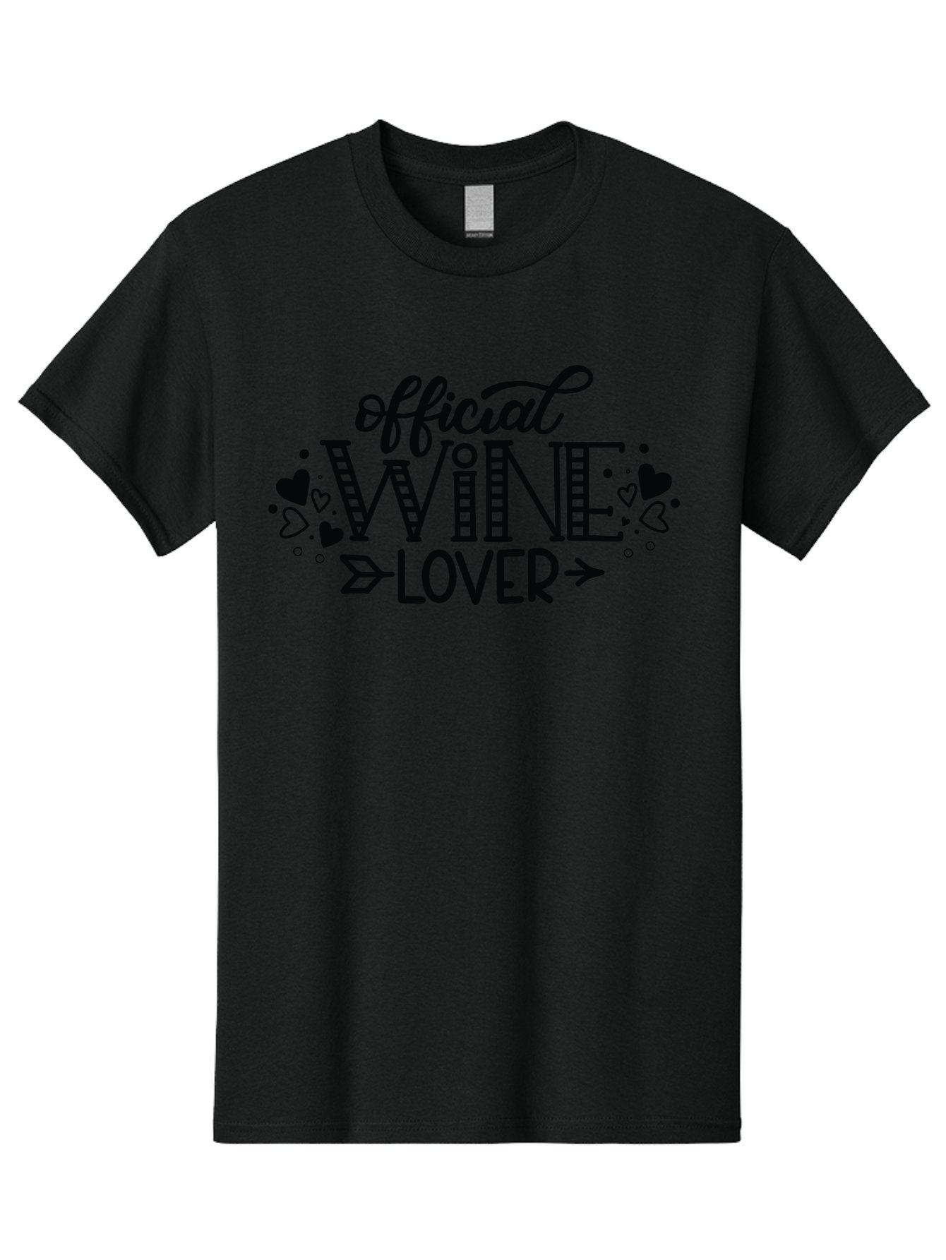 Official-Wine-Lover Men'S Graphic Tee, 100% Cotton, Comfortable Casual Summer Wear, Machine Washable, Wine Lover, Wine Enthusiast, Wine Quote, Wine Design, Typography, Hearts, Arrows, Wine Lover Quote, Lettering, Wine Art Aad980 15