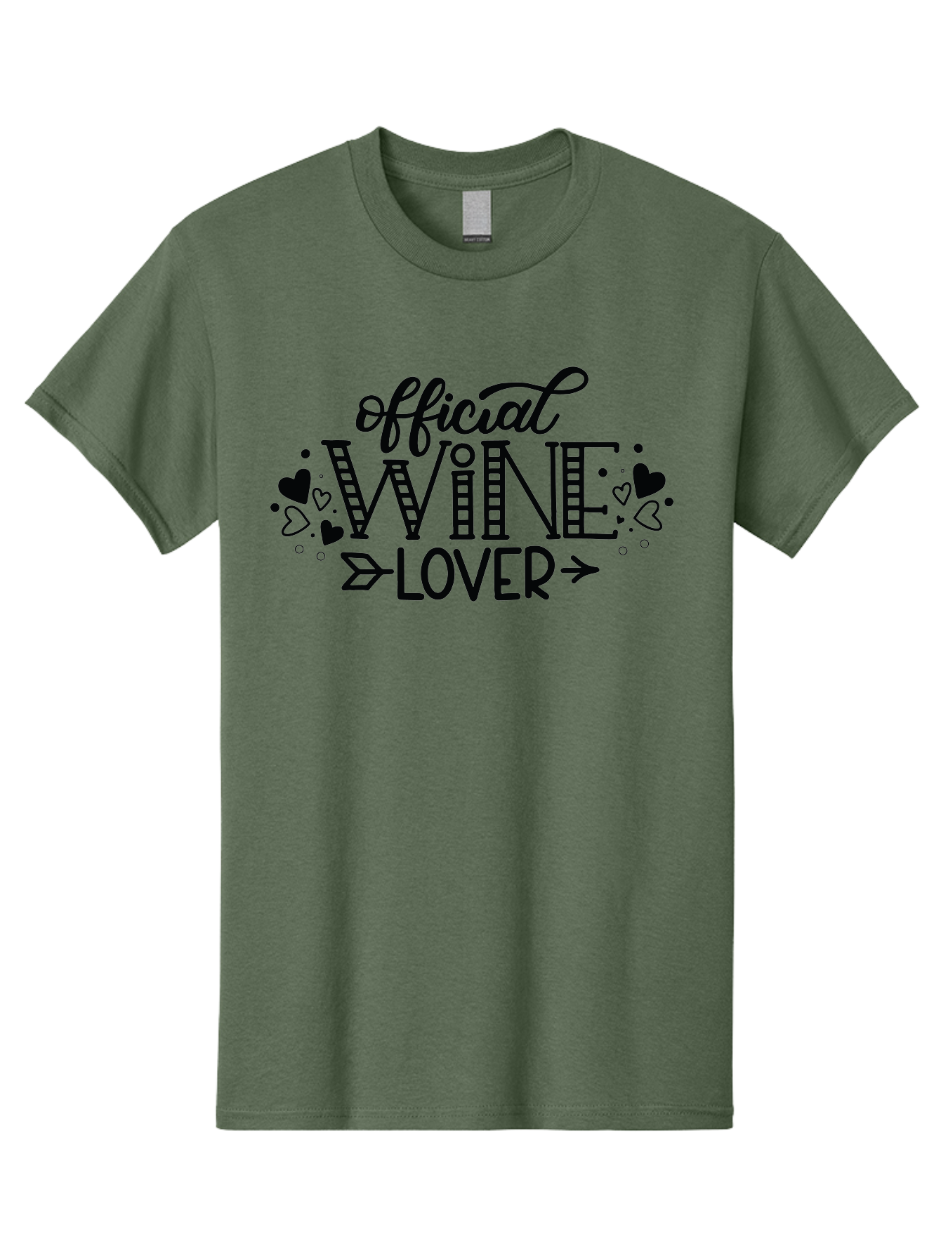 Official-Wine-Lover Men'S Graphic Tee, 100% Cotton, Comfortable Casual Summer Wear, Machine Washable, Wine Lover, Wine Enthusiast, Wine Quote, Wine Design, Typography, Hearts, Arrows, Wine Lover Quote, Lettering, Wine Art Aad980 17