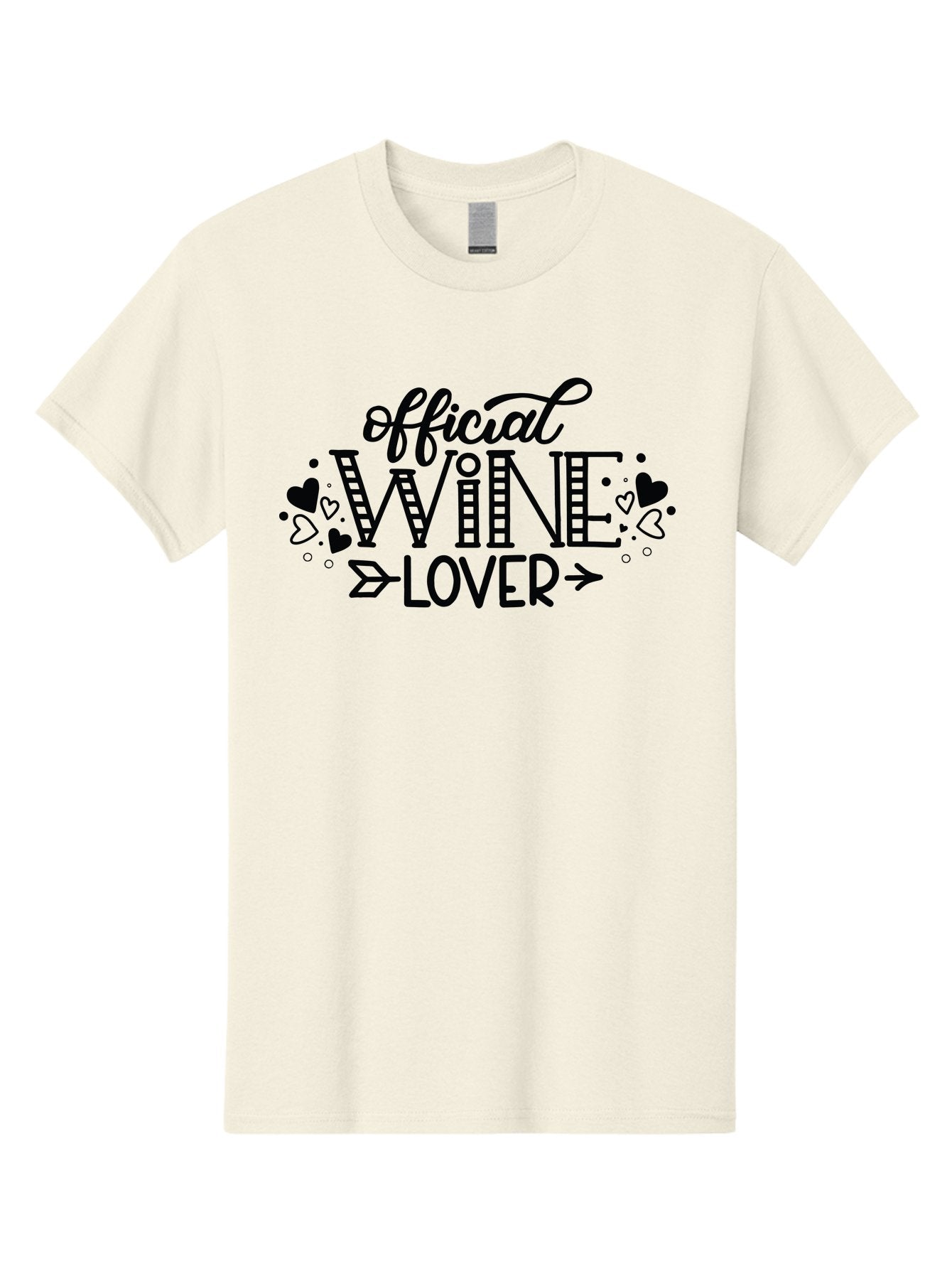 Official-Wine-Lover Men'S Graphic Tee, 100% Cotton, Comfortable Casual Summer Wear, Machine Washable, Wine Lover, Wine Enthusiast, Wine Quote, Wine Design, Typography, Hearts, Arrows, Wine Lover Quote, Lettering, Wine Art Aad980 14